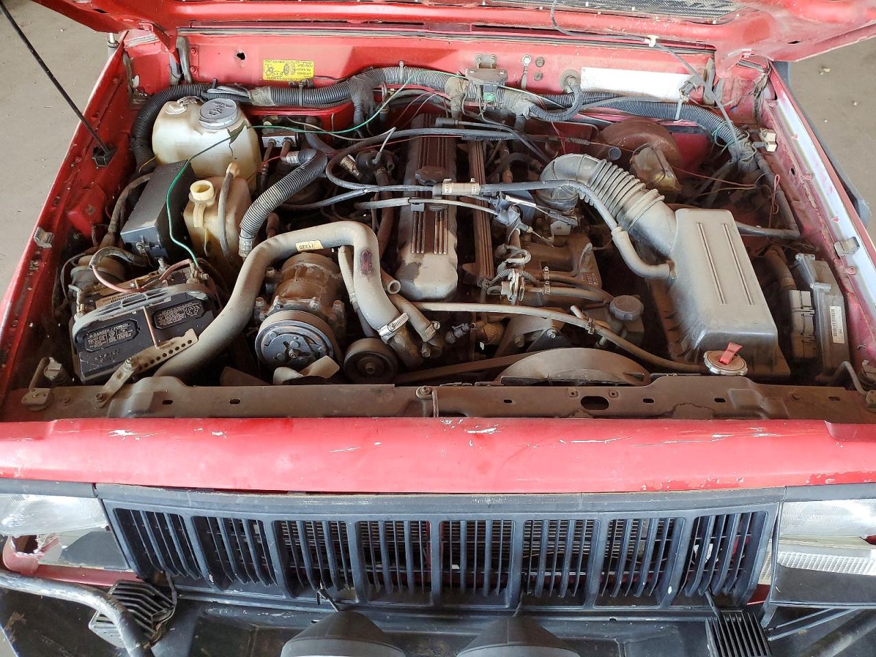 1993 Jeep Cherokee Sport Red vin: 1J4FJ68S7PL603403