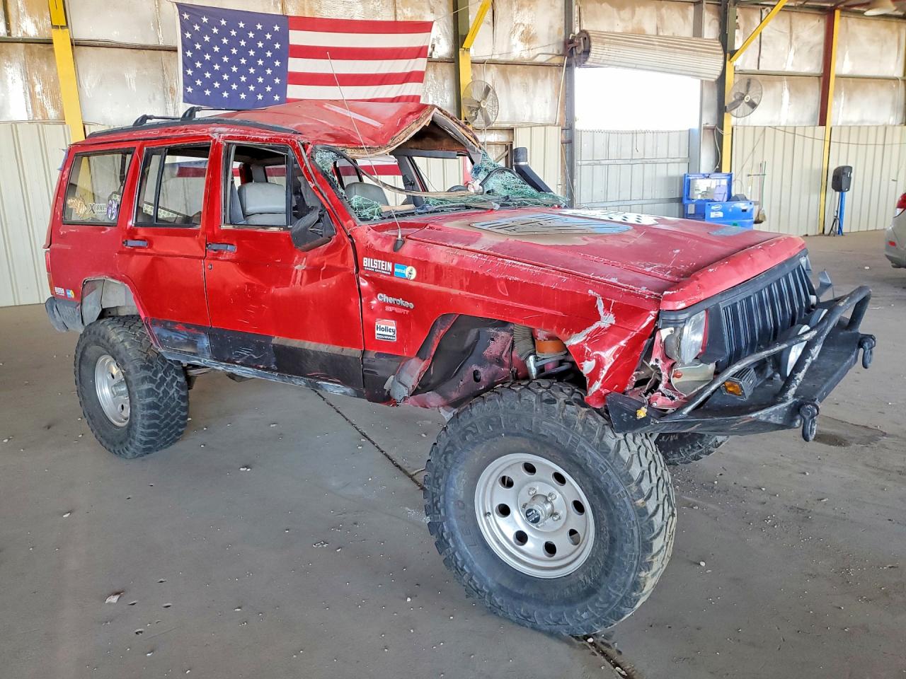 1993 Jeep Cherokee Sport Red vin: 1J4FJ68S7PL603403