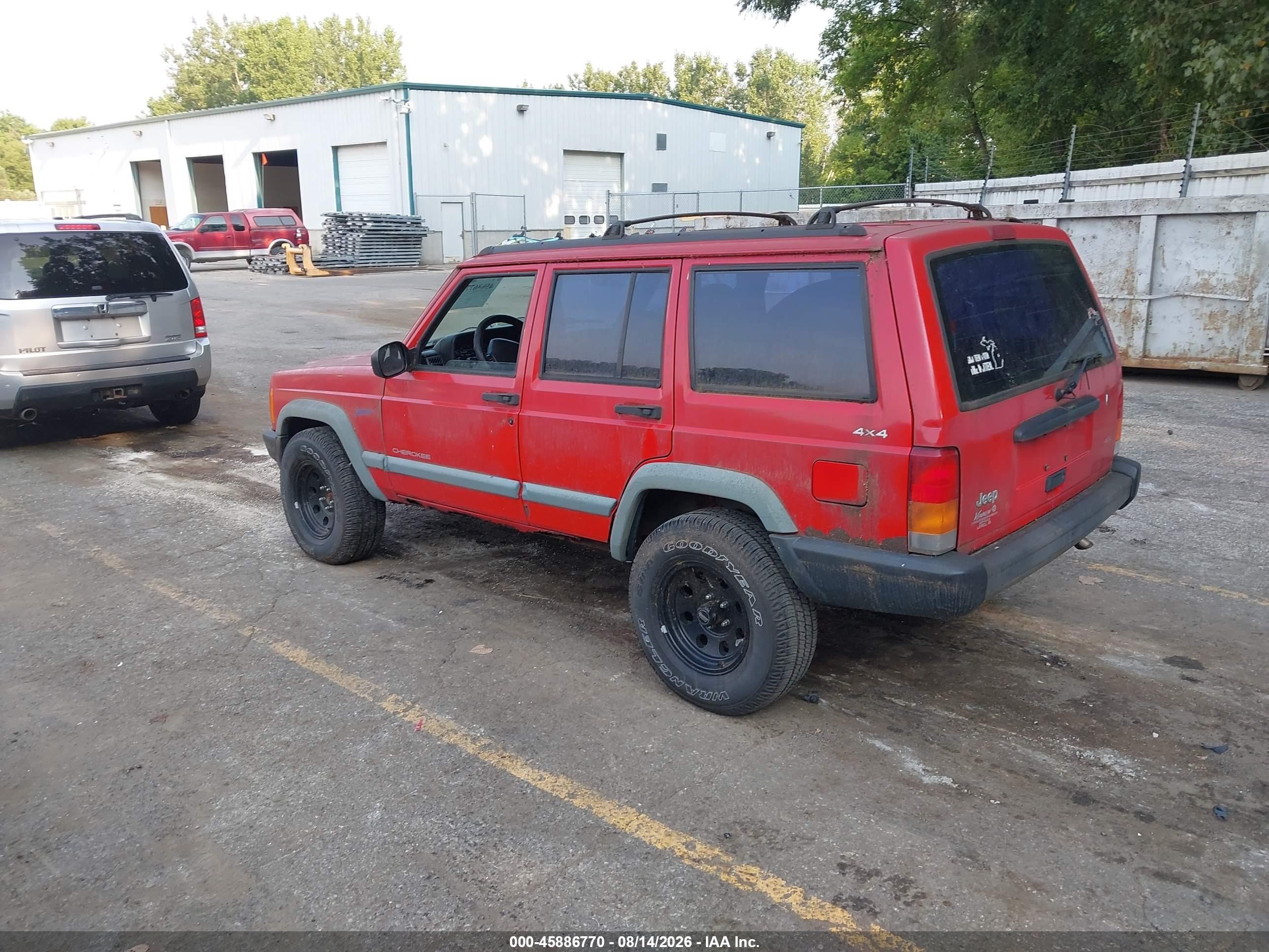 1998 Jeep Cherokee Classic/sport Red vin: 1J4FJ68S8WL238132