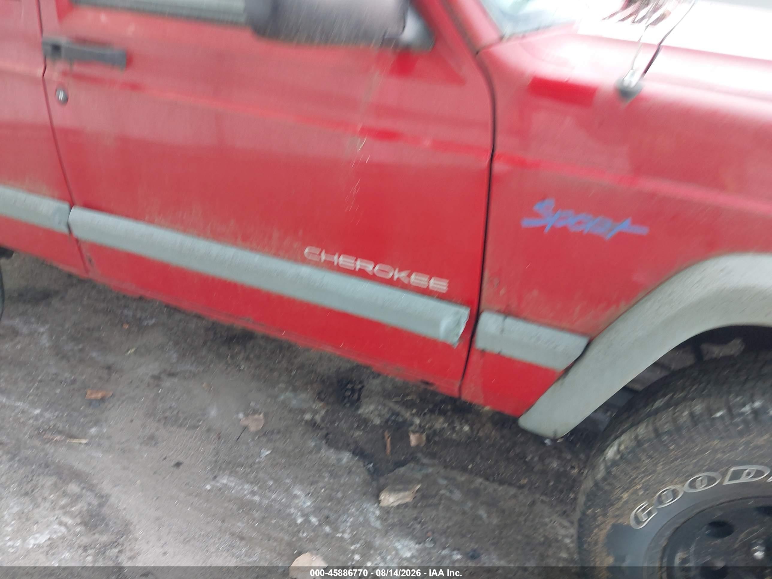 1998 Jeep Cherokee Classic/sport Red vin: 1J4FJ68S8WL238132