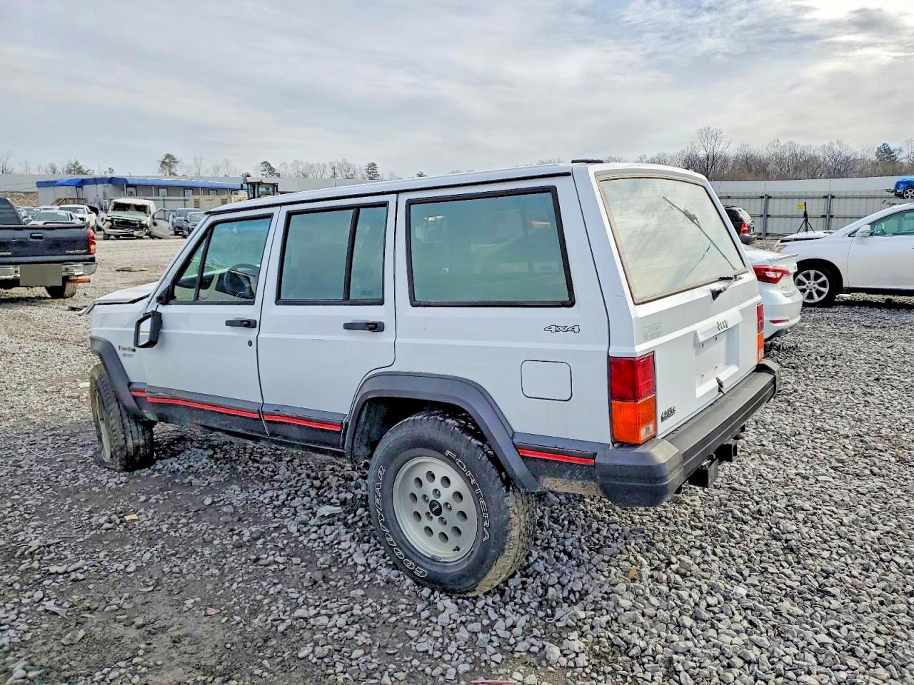 1993 Jeep Cherokee Sport White vin: 1J4FJ68S9PL621563