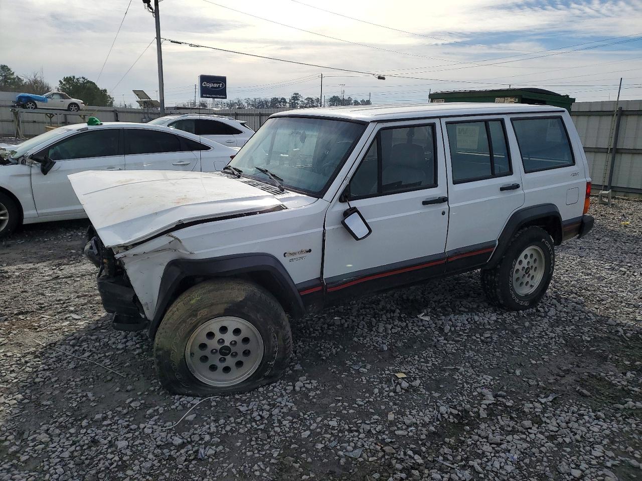 1993 Jeep Cherokee Sport White vin: 1J4FJ68S9PL621563