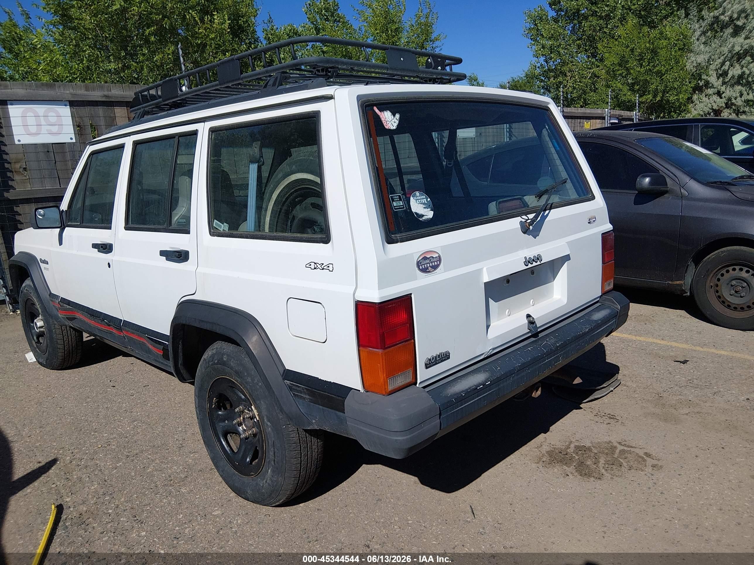 1995 Jeep Cherokee Sport White vin: 1J4FJ68S9SL538336