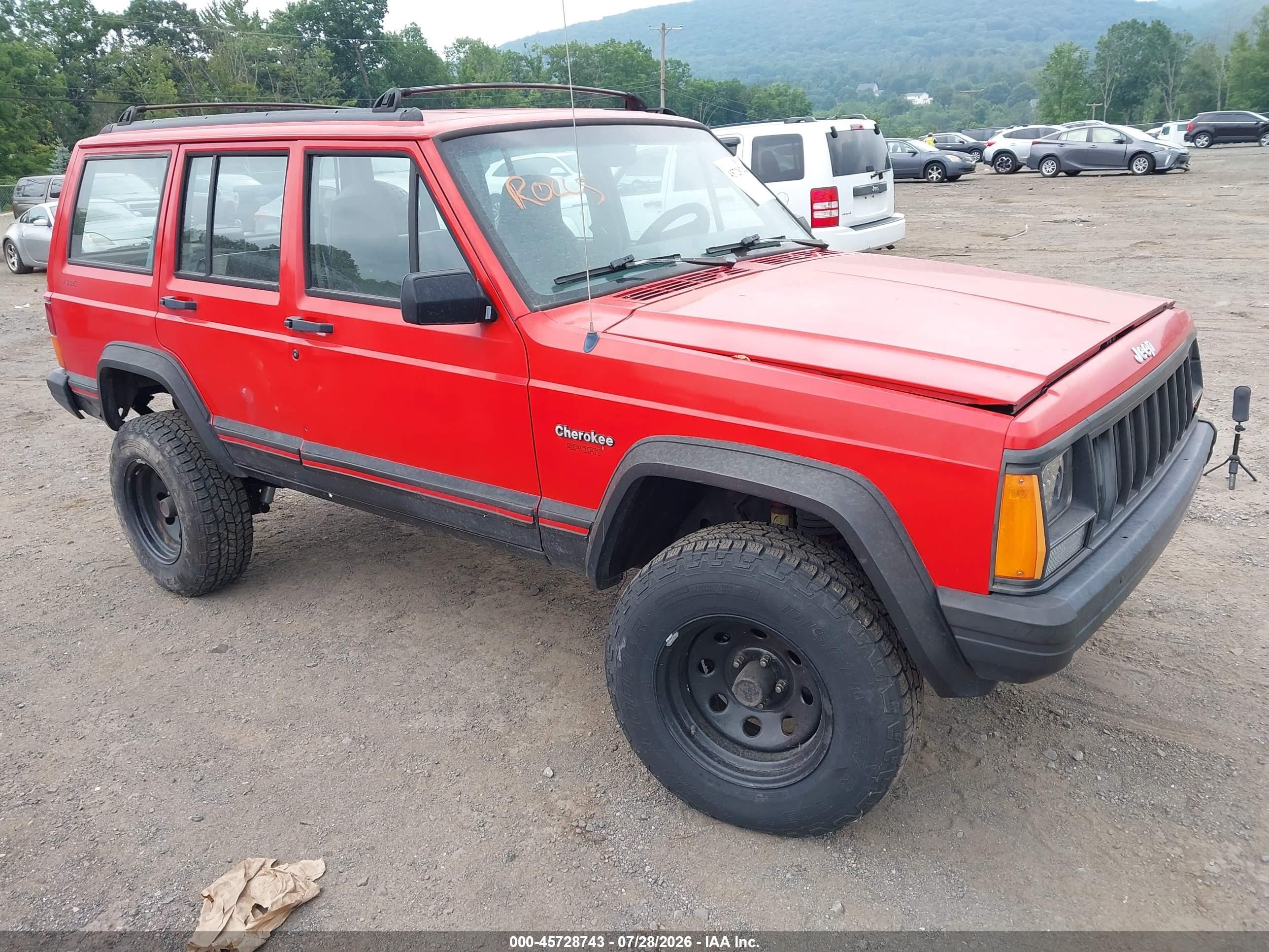 1996 Jeep Cherokee Sport/classic Red vin: 1J4FJ68S9TL248793