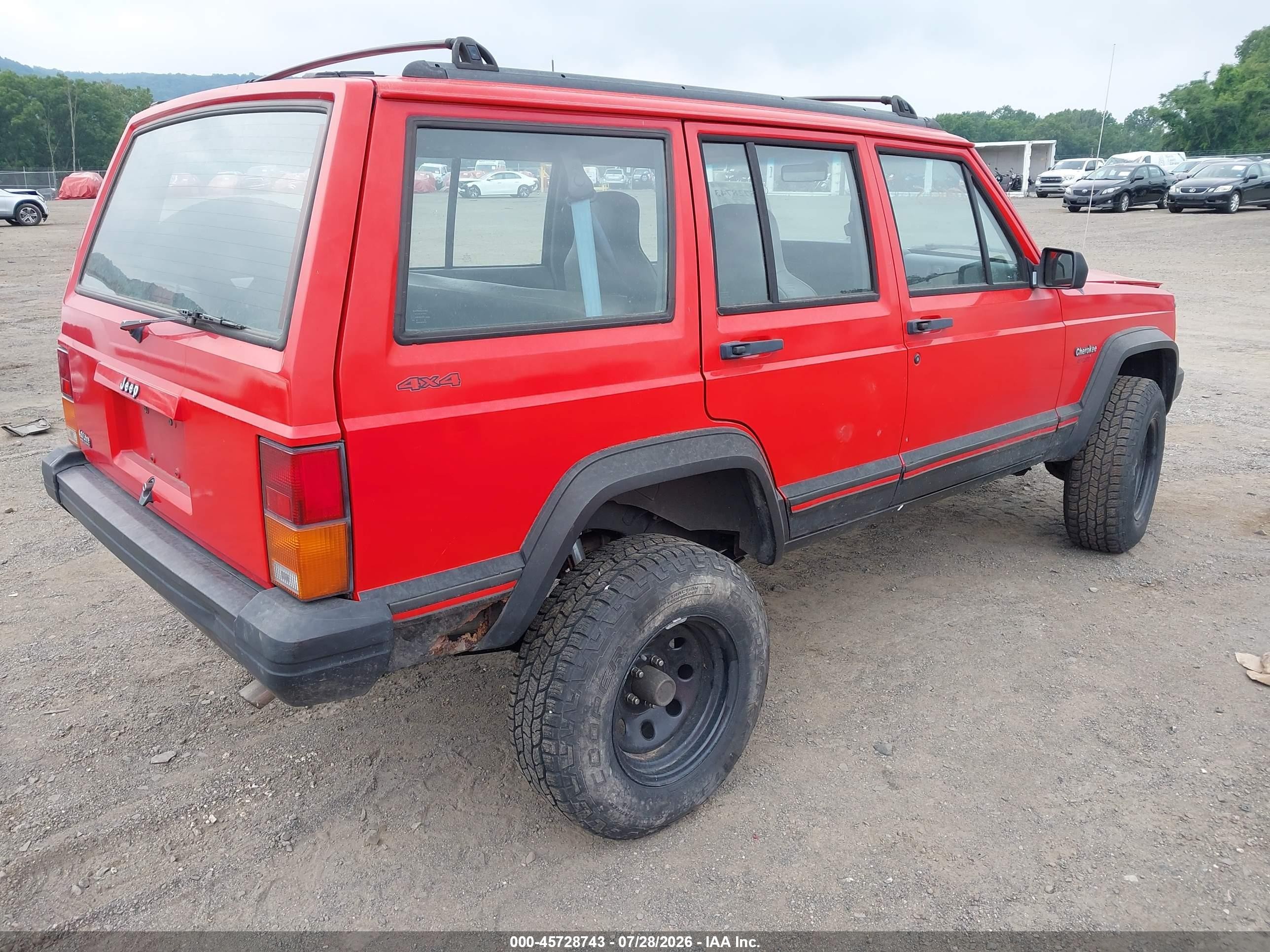 1996 Jeep Cherokee Sport/classic Red vin: 1J4FJ68S9TL248793