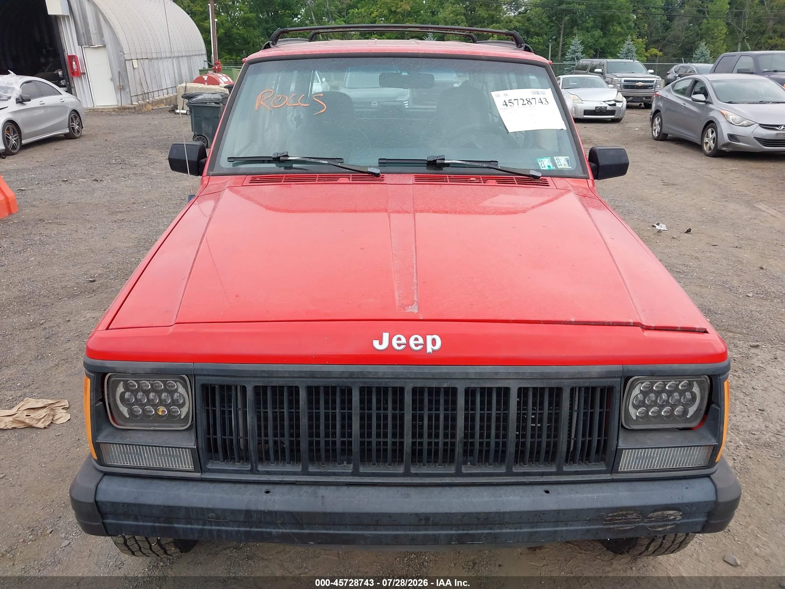 1996 Jeep Cherokee Sport/classic Red vin: 1J4FJ68S9TL248793