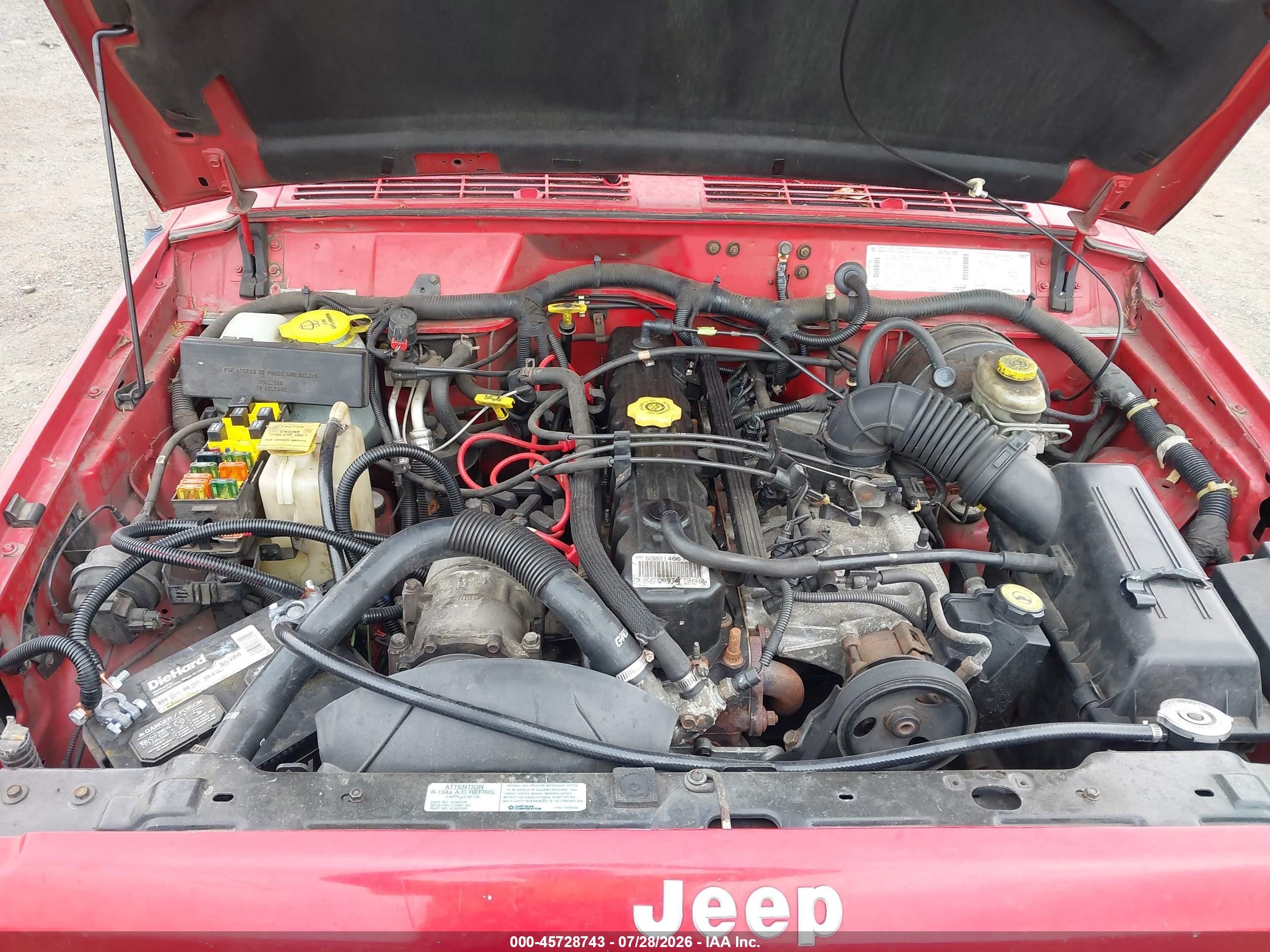 1996 Jeep Cherokee Sport/classic Red vin: 1J4FJ68S9TL248793