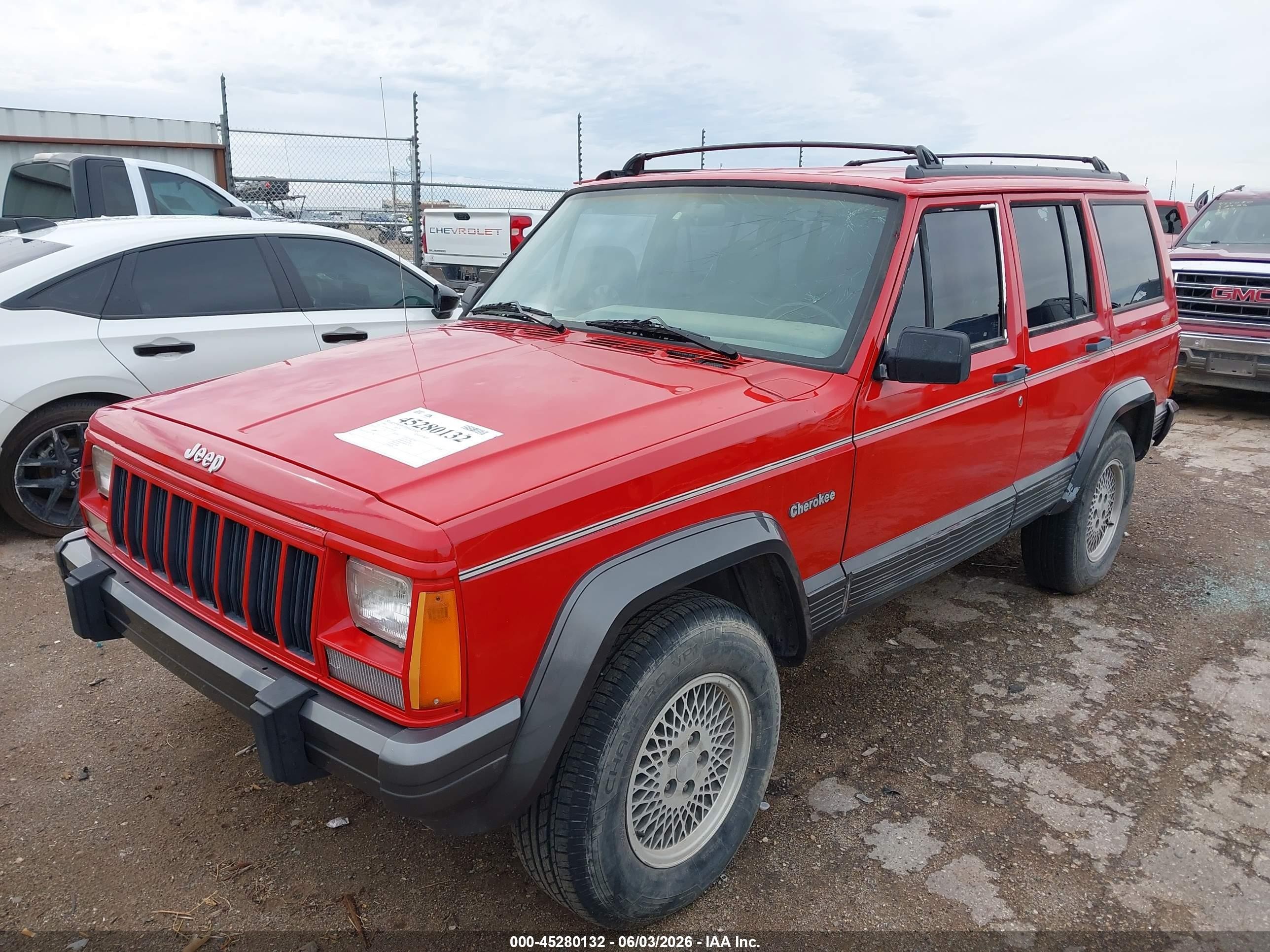 1996 Jeep Cherokee Country Red vin: 1J4FJ78S2TL304000