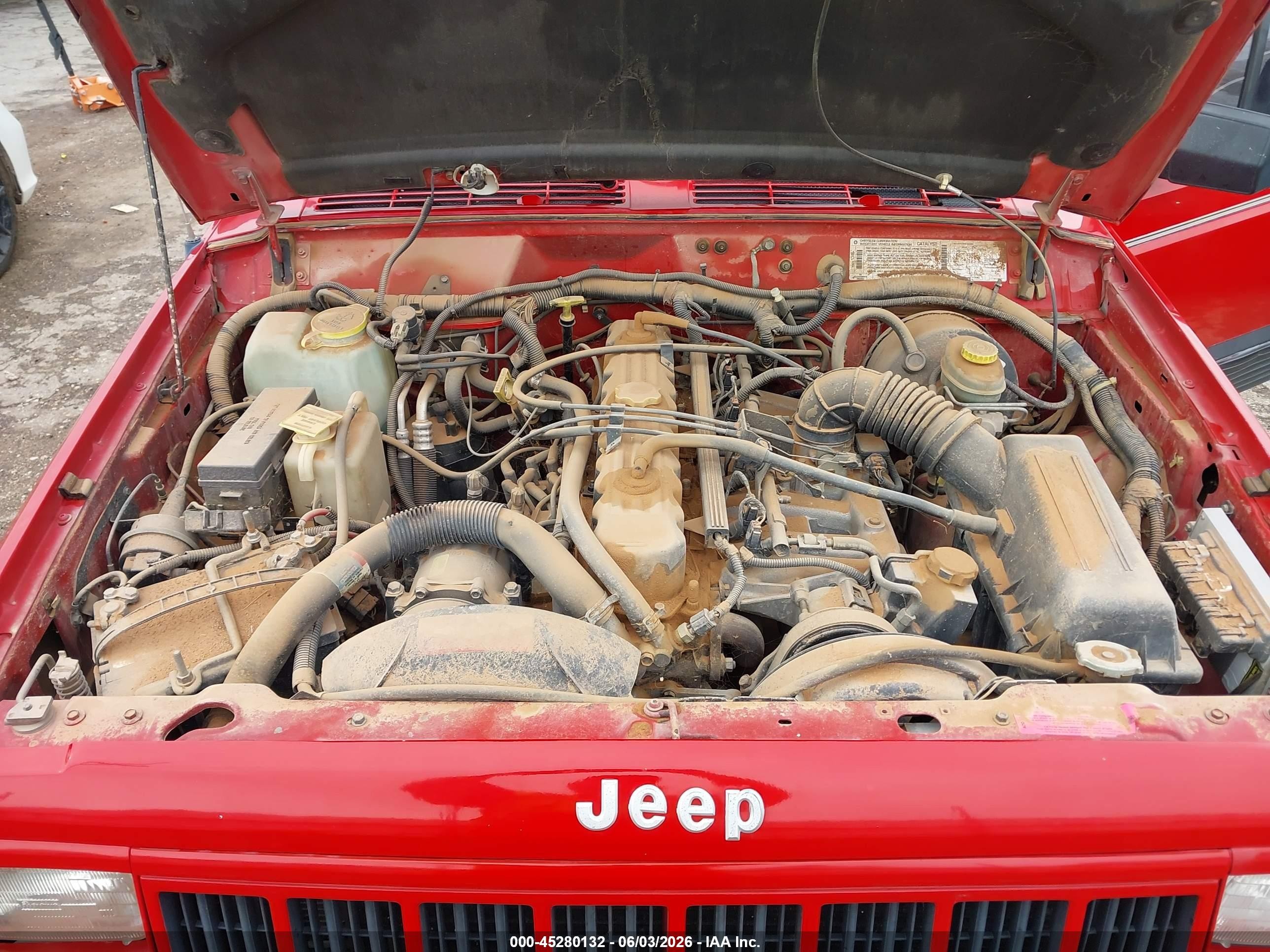 1996 Jeep Cherokee Country Red vin: 1J4FJ78S2TL304000