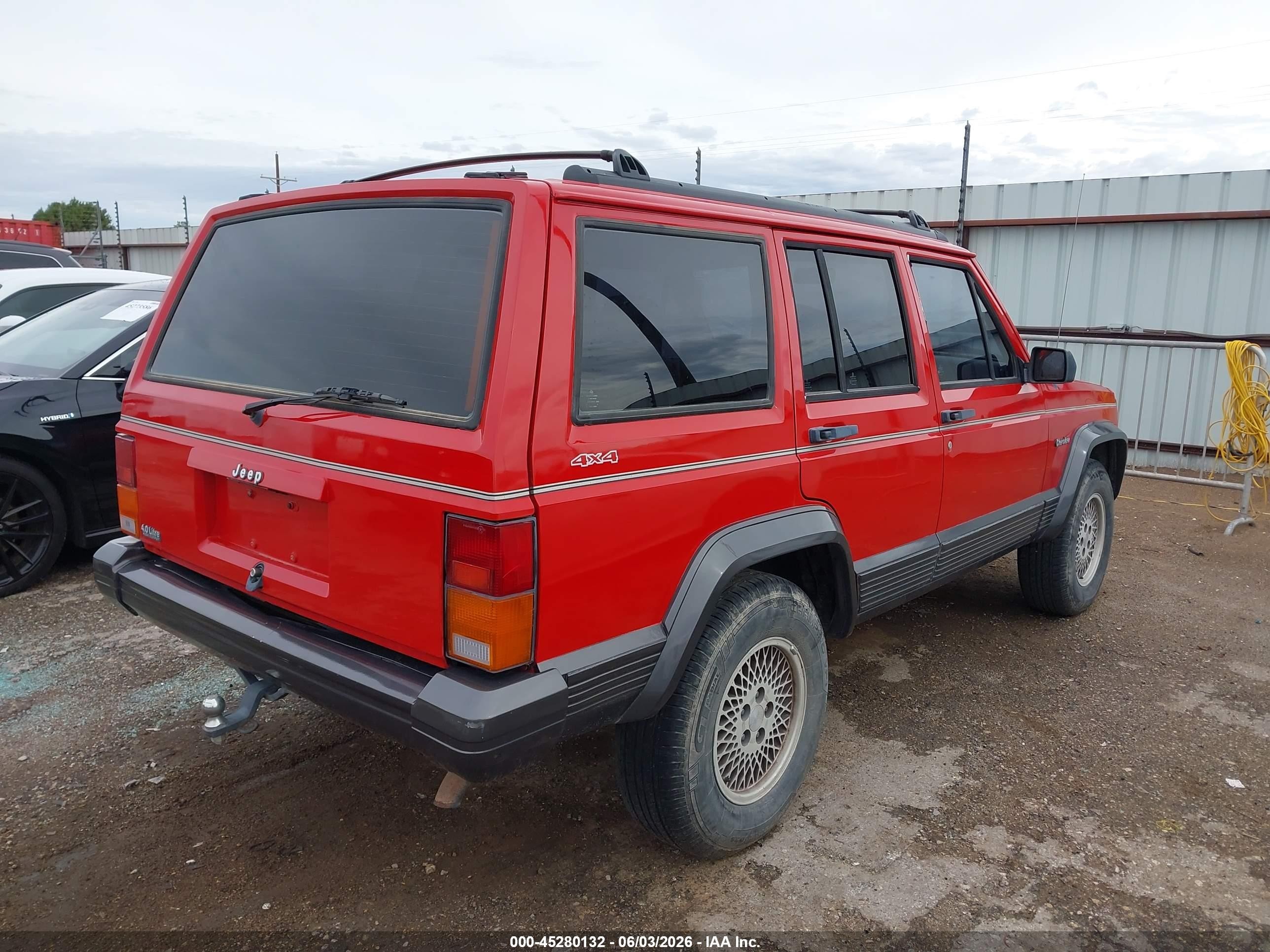 1996 Jeep Cherokee Country Red vin: 1J4FJ78S2TL304000