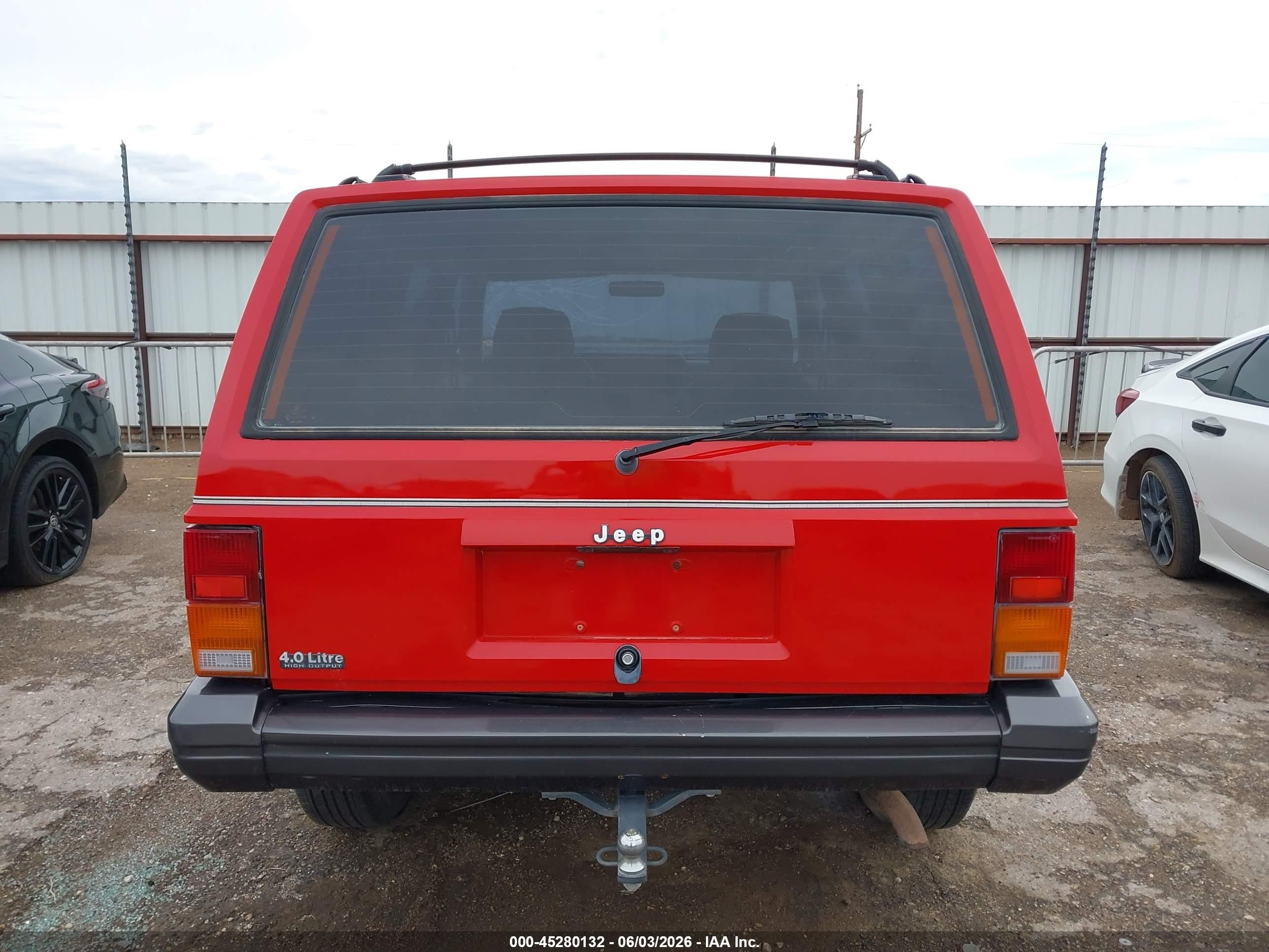 1996 Jeep Cherokee Country Red vin: 1J4FJ78S2TL304000