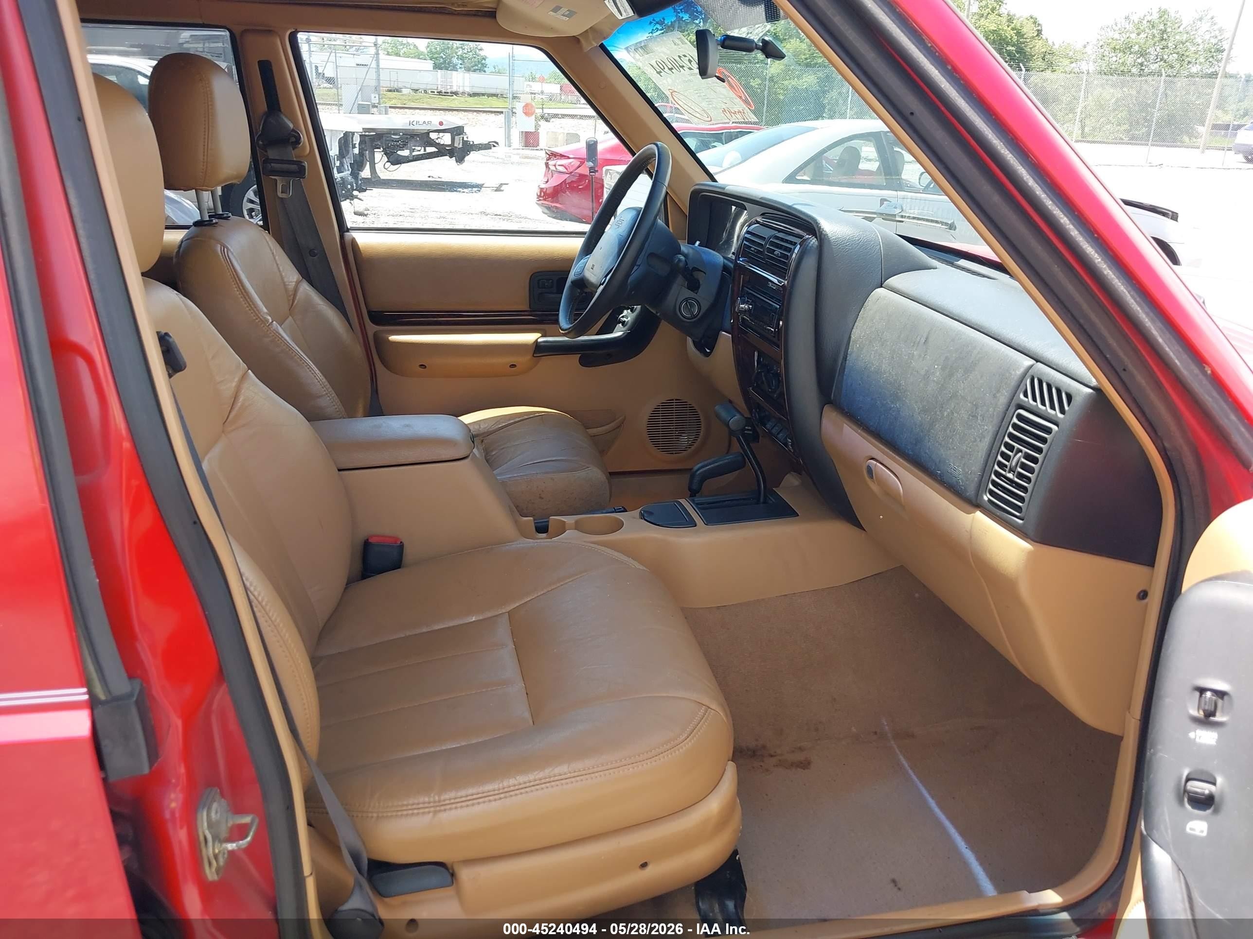 1998 Jeep Cherokee Limited Red vin: 1J4FJ78S4WL224198