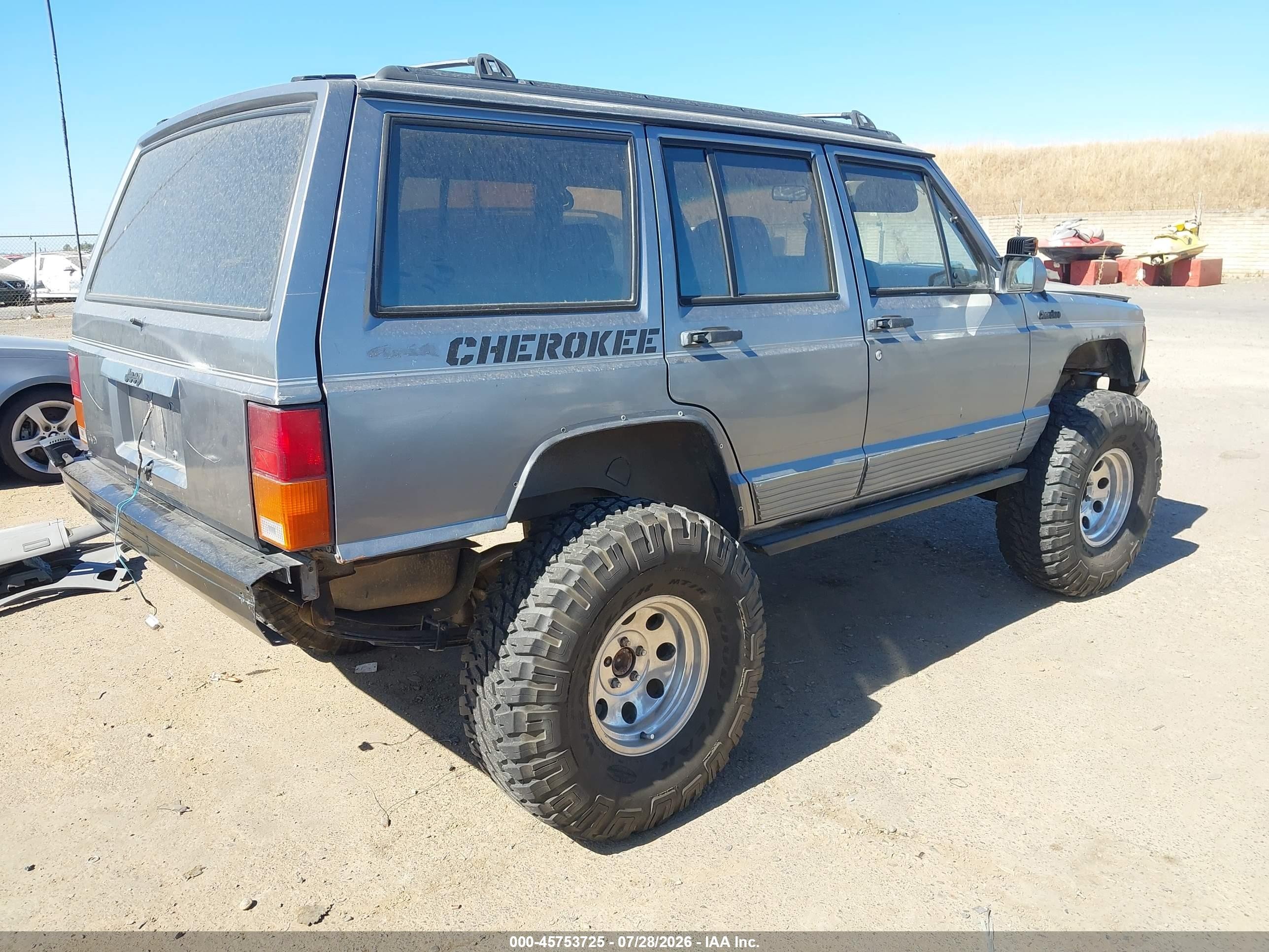 1991 Jeep Cherokee Limited Gray vin: 1J4FJ78S6ML589110