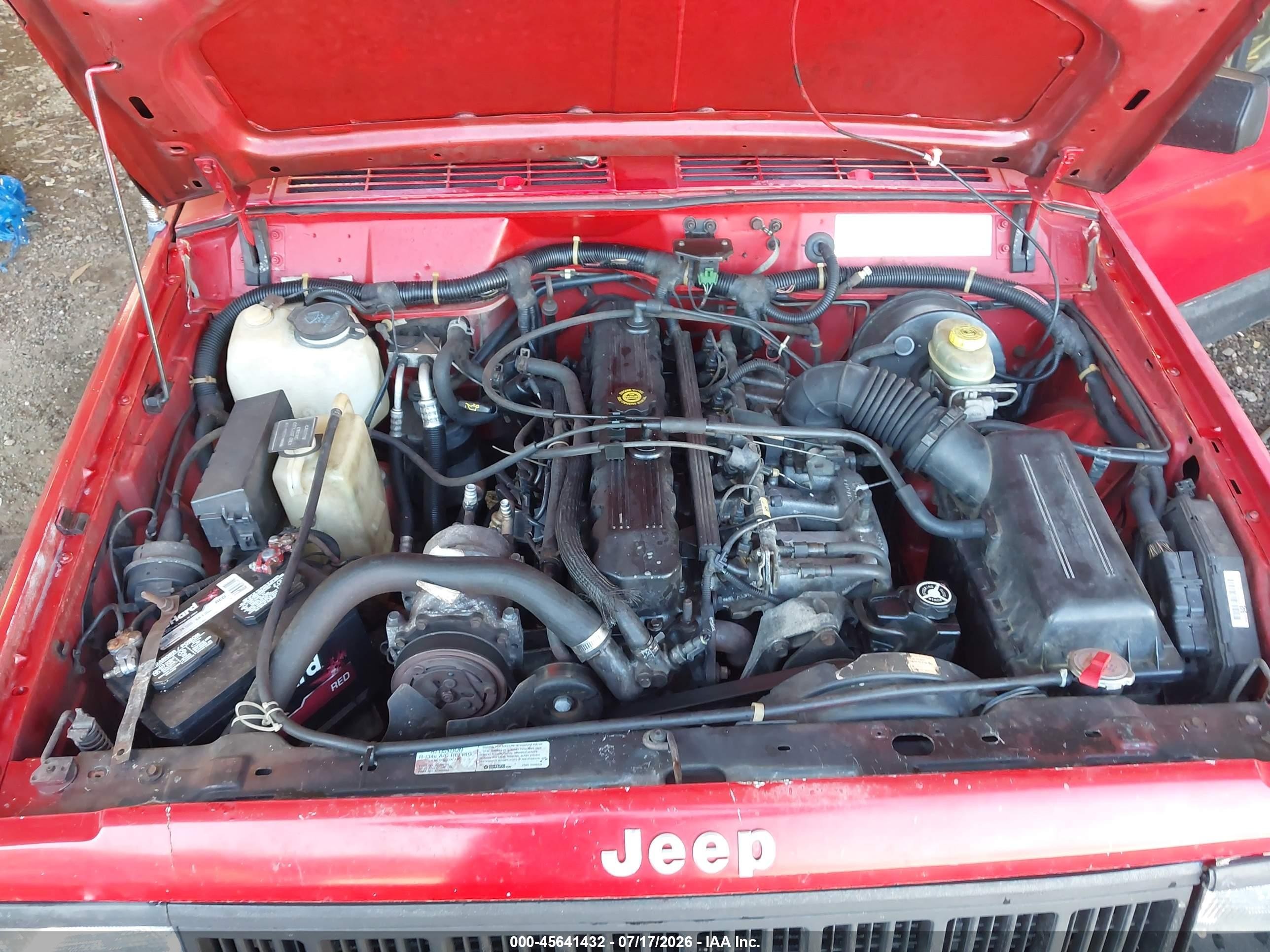 1995 Jeep Cherokee Country Red vin: 1J4FJ78S7SL614223
