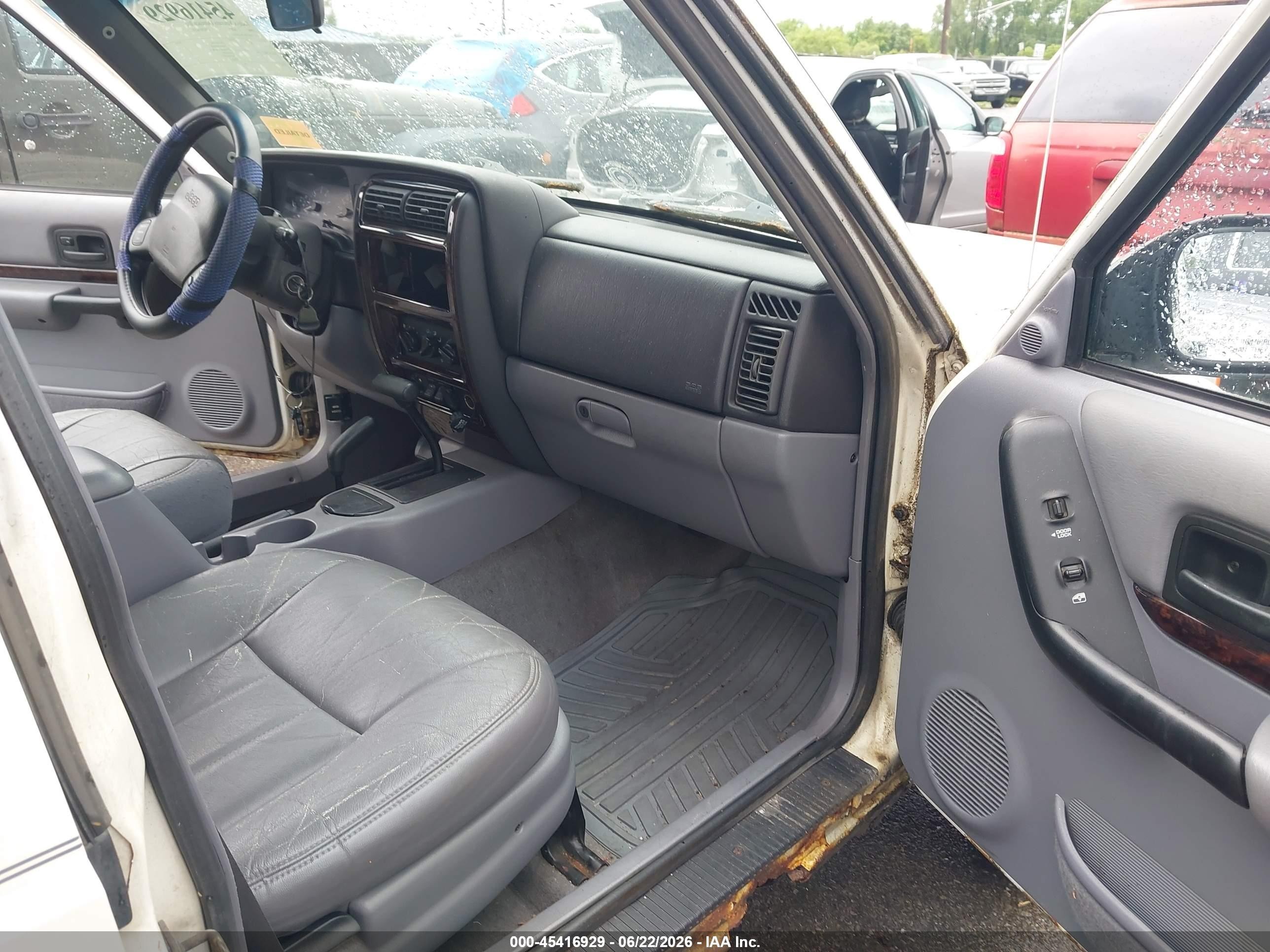 1998 Jeep Cherokee Limited White vin: 1J4FJ78S7WL181413