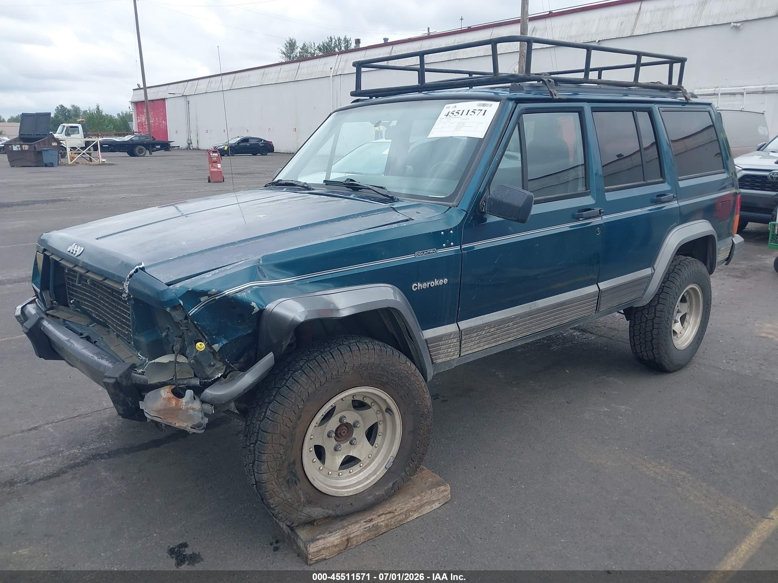 1996 Jeep Cherokee Country Green vin: 1J4FJ78S9TL270590