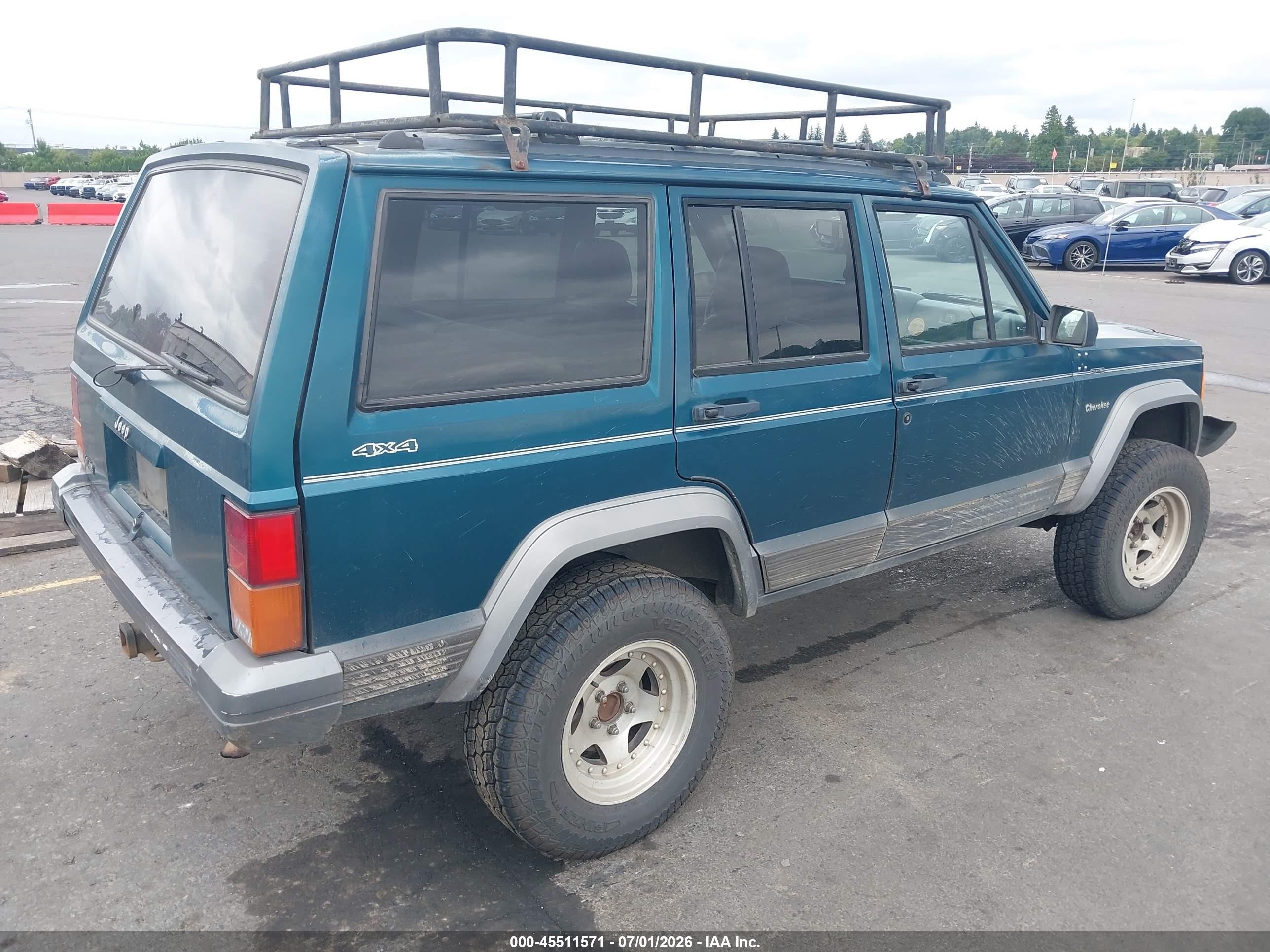 1996 Jeep Cherokee Country Green vin: 1J4FJ78S9TL270590
