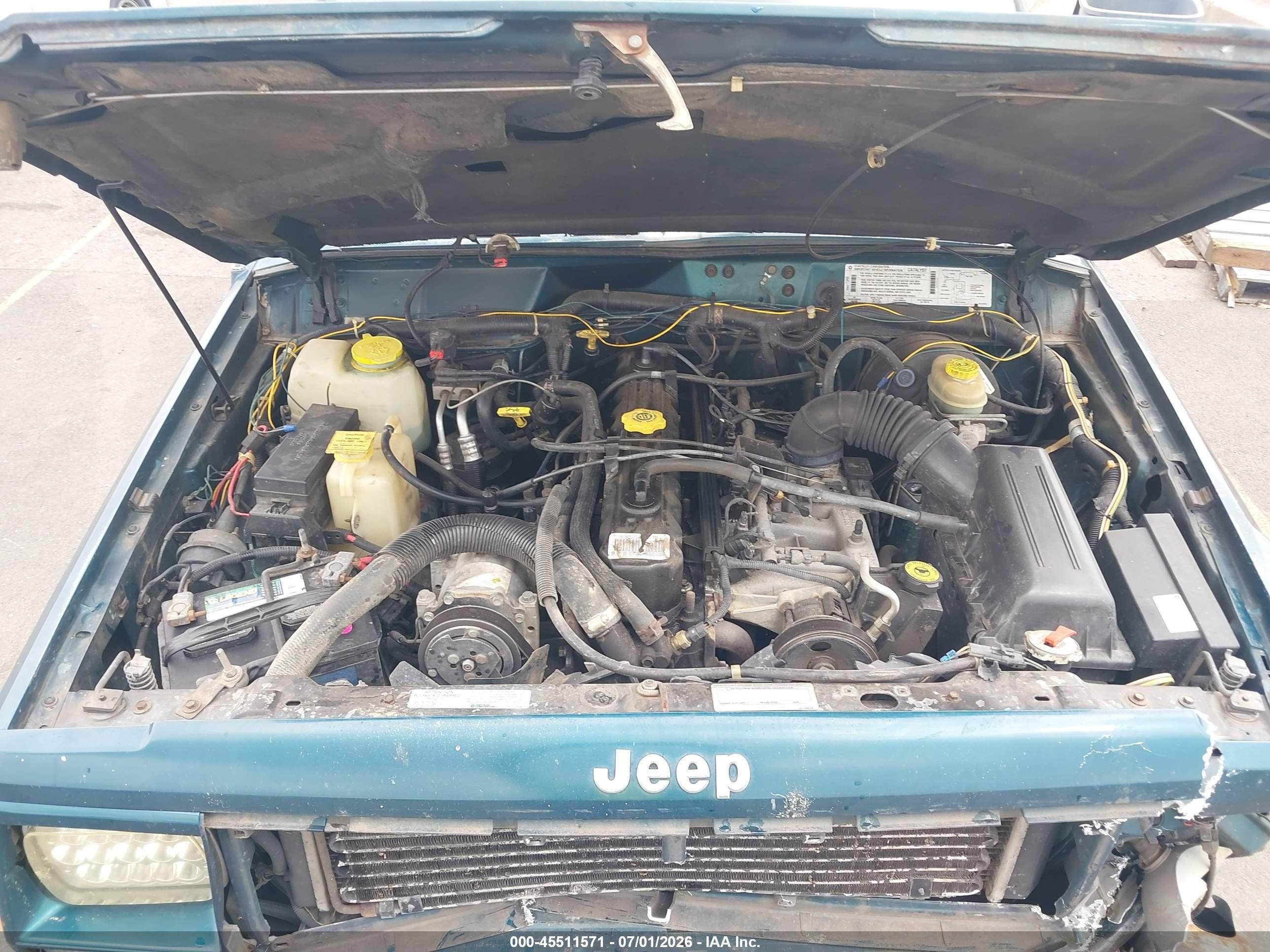 1996 Jeep Cherokee Country Green vin: 1J4FJ78S9TL270590