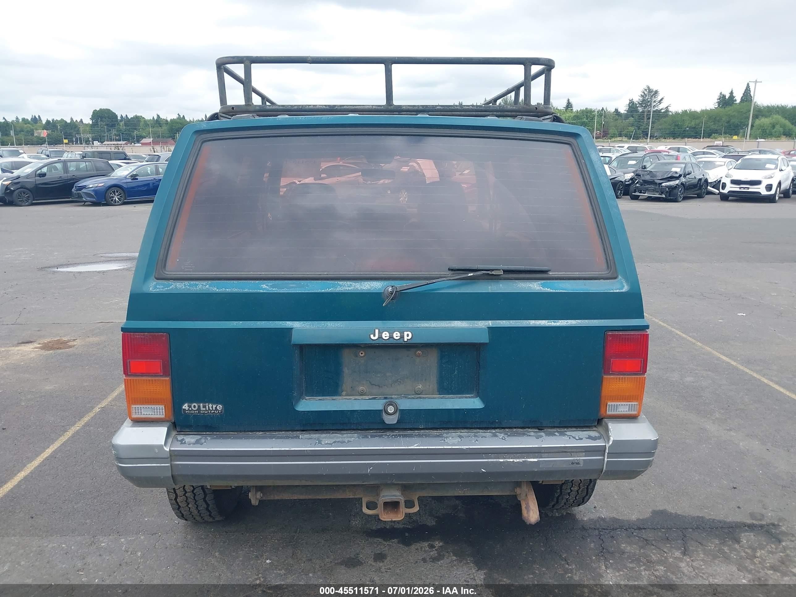 1996 Jeep Cherokee Country Green vin: 1J4FJ78S9TL270590