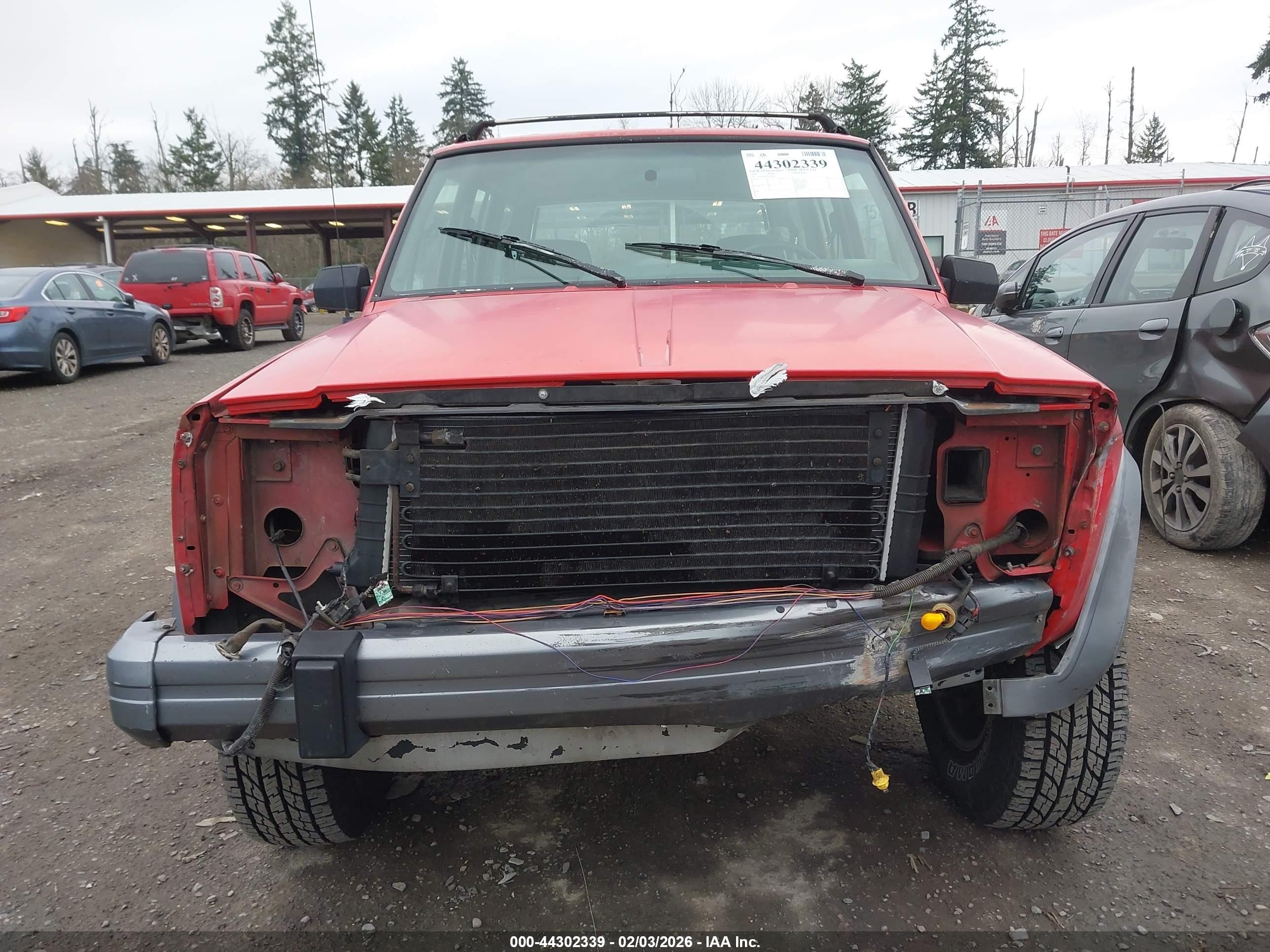 1993 Jeep Cherokee Country Red vin: 1J4FJ78SXPL589079