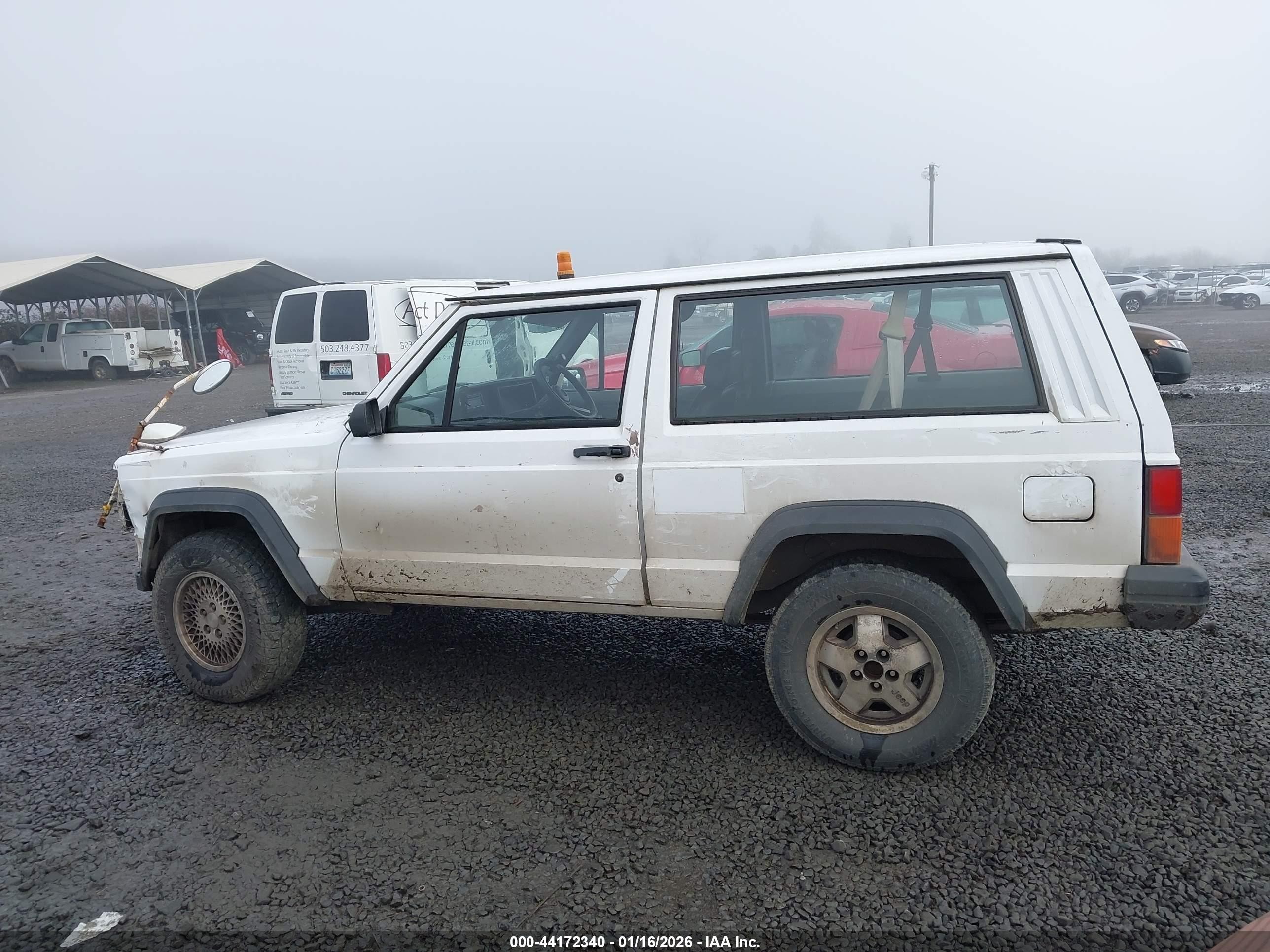 1993 Jeep Cherokee Postal White vin: 1J4FN21S3PL543353