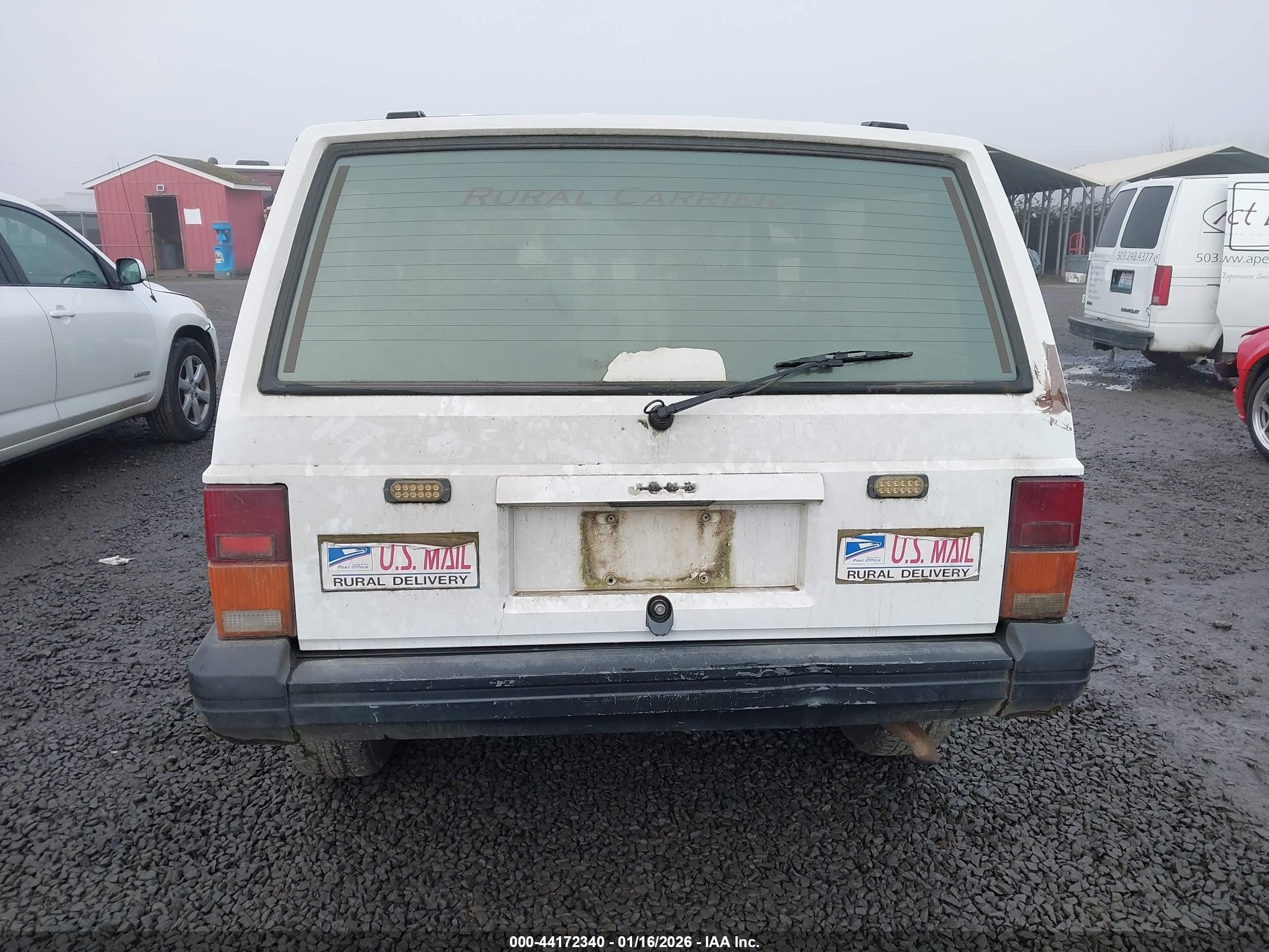 1993 Jeep Cherokee Postal White vin: 1J4FN21S3PL543353