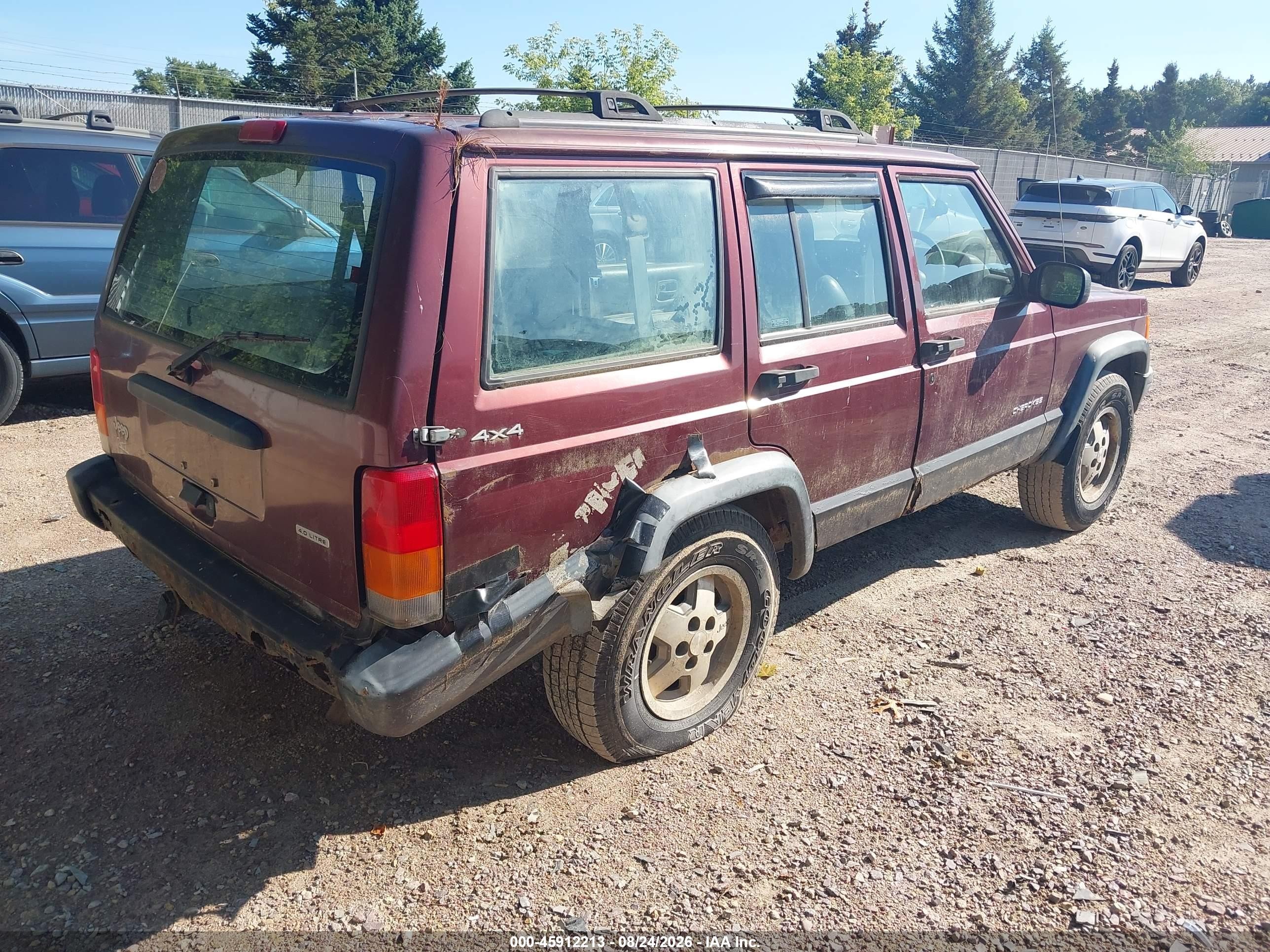 2000 Jeep Cherokee Rhd Rural Letter Carrier Red vin: 1J4FN28S9YL214115