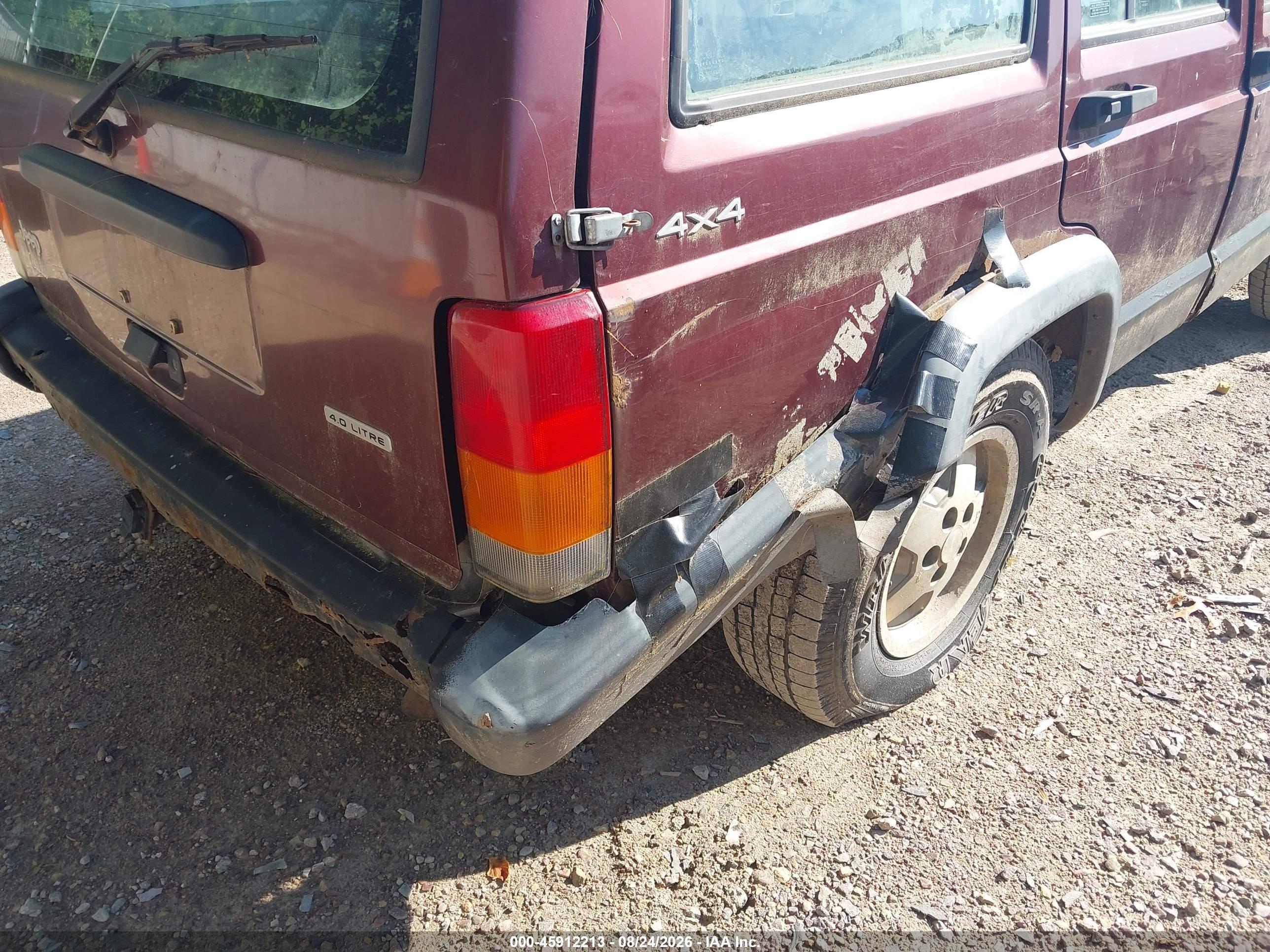 2000 Jeep Cherokee Rhd Rural Letter Carrier Red vin: 1J4FN28S9YL214115