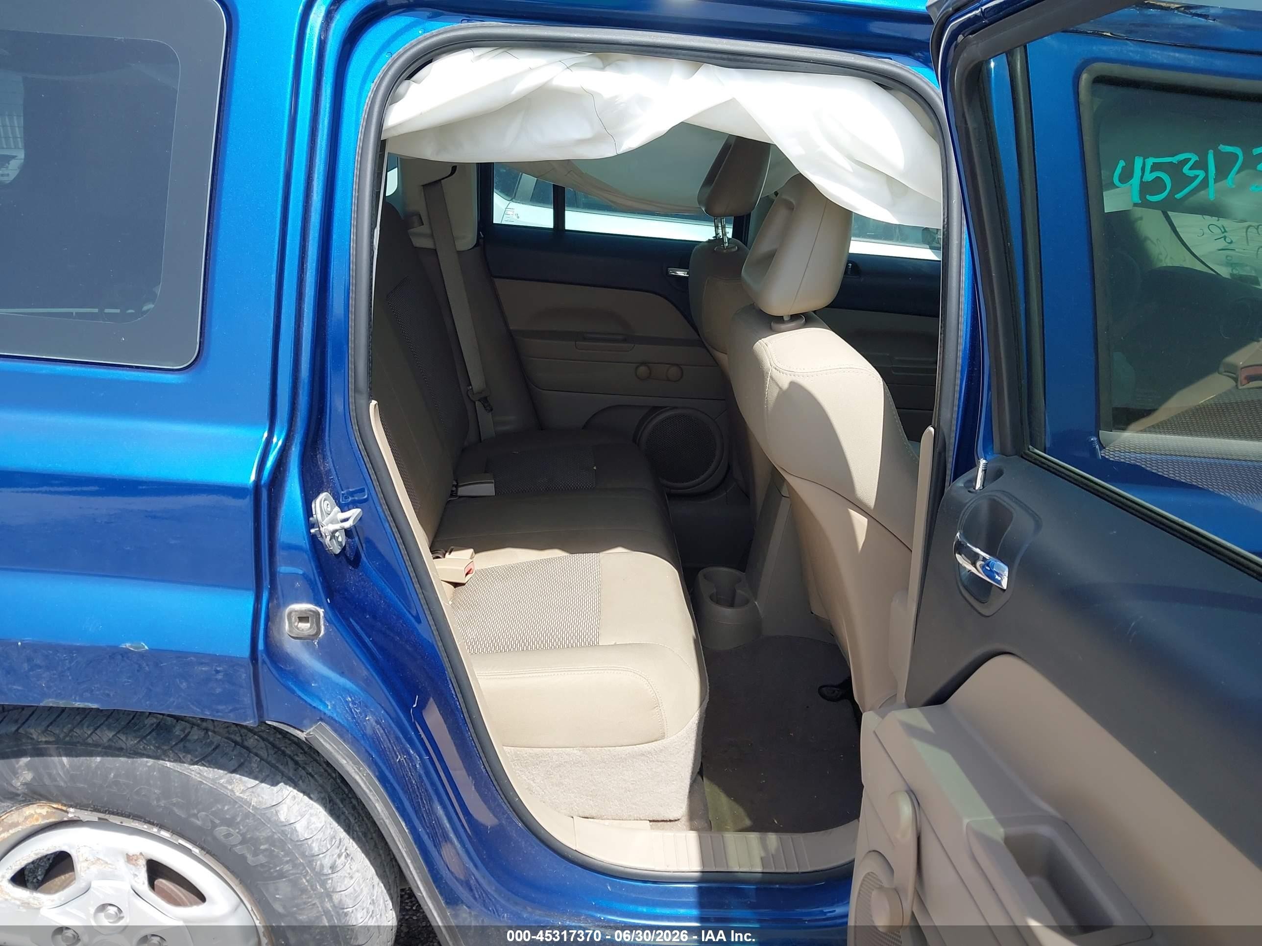 2009 Jeep Patriot Sport Blue vin: 1J4FT28A39D195179