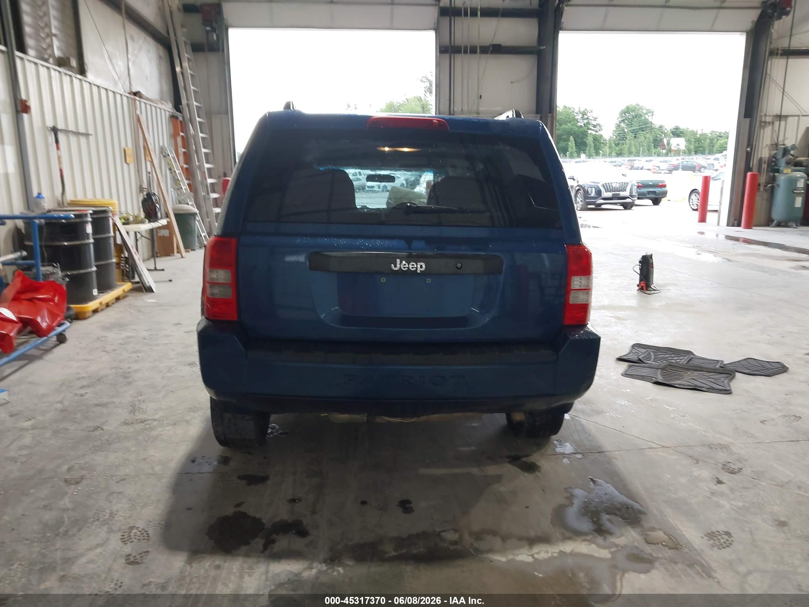 2009 Jeep Patriot Sport Blue vin: 1J4FT28A39D195179