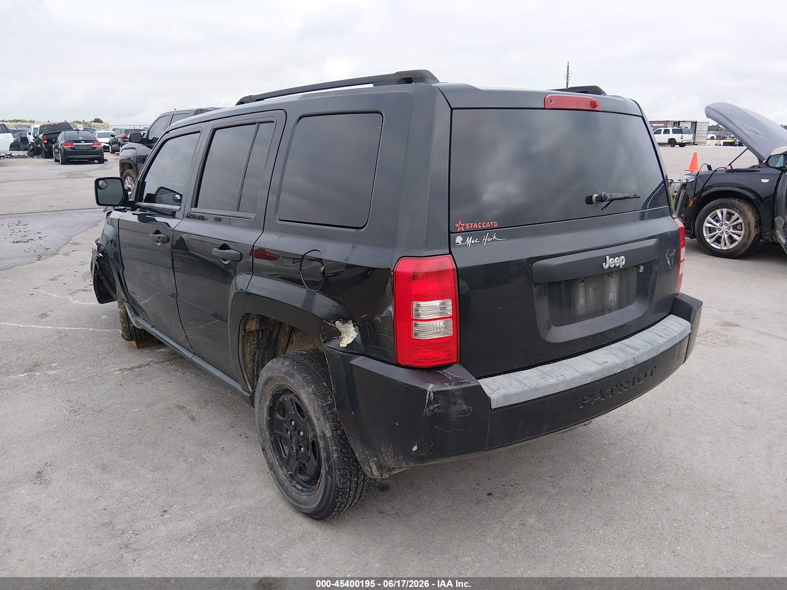 2009 Jeep Patriot Sport Black vin: 1J4FT28A49D130289