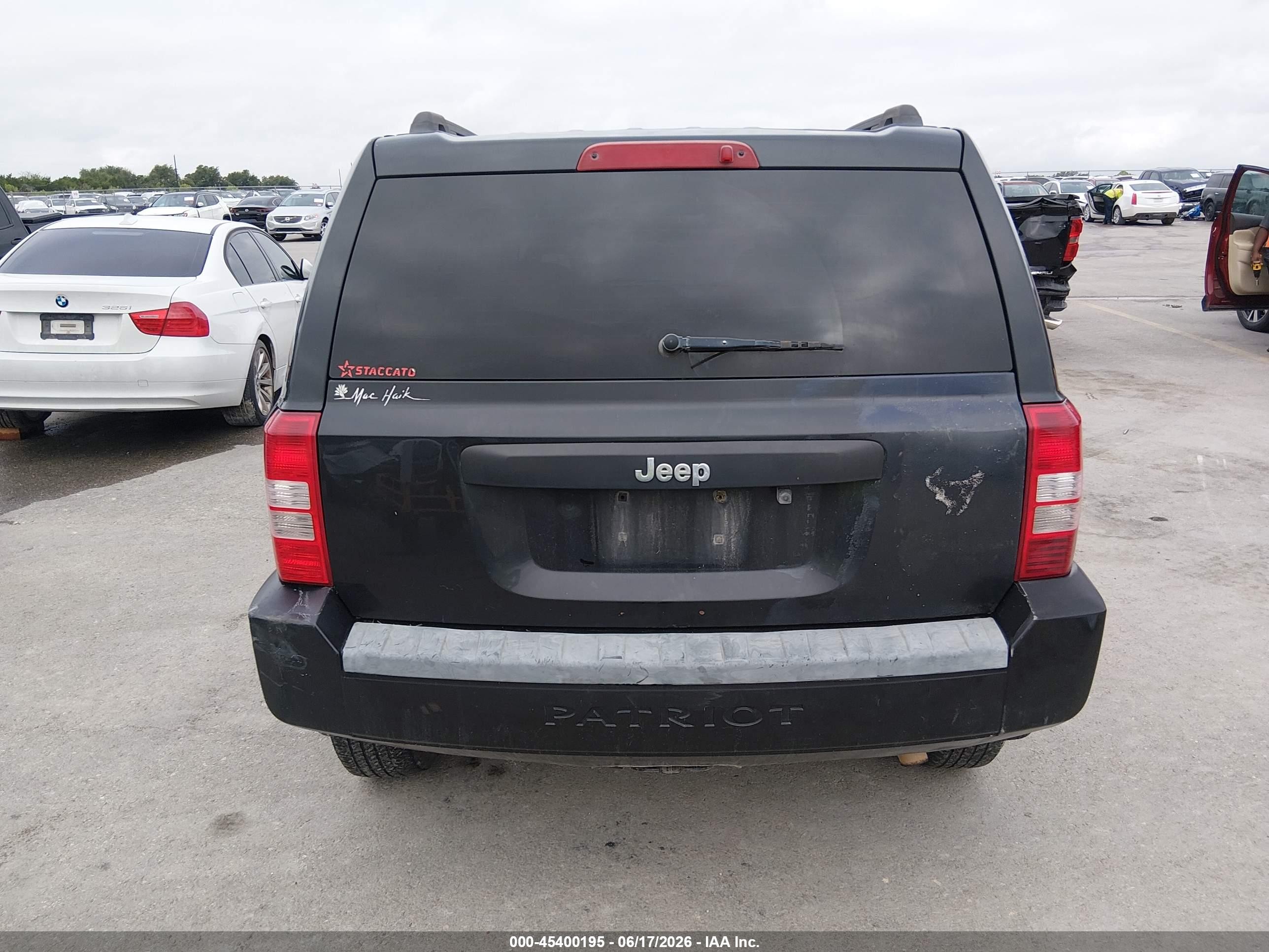 2009 Jeep Patriot Sport Black vin: 1J4FT28A49D130289