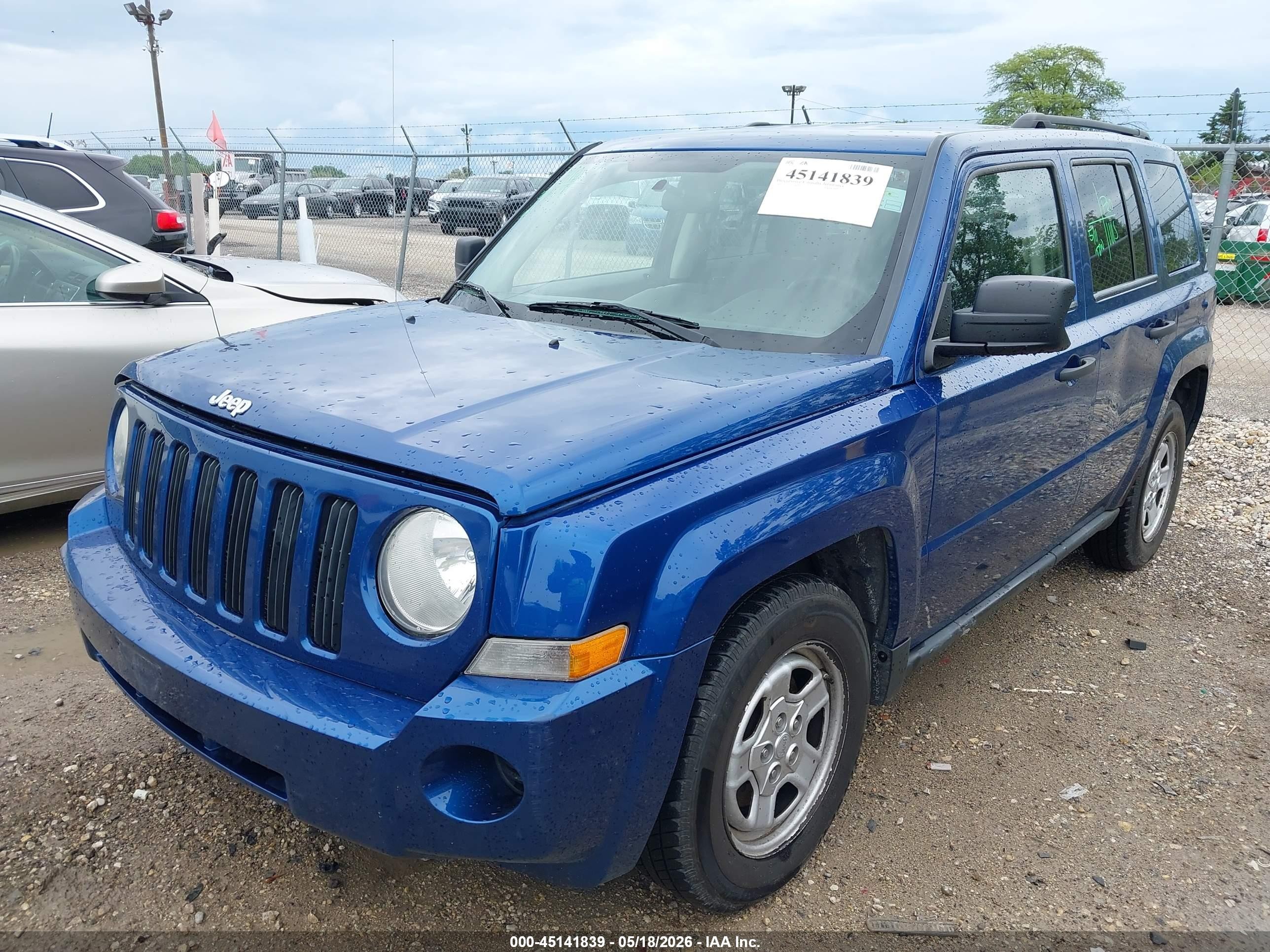 2009 Jeep Patriot Sport Blue vin: 1J4FT28A49D159176