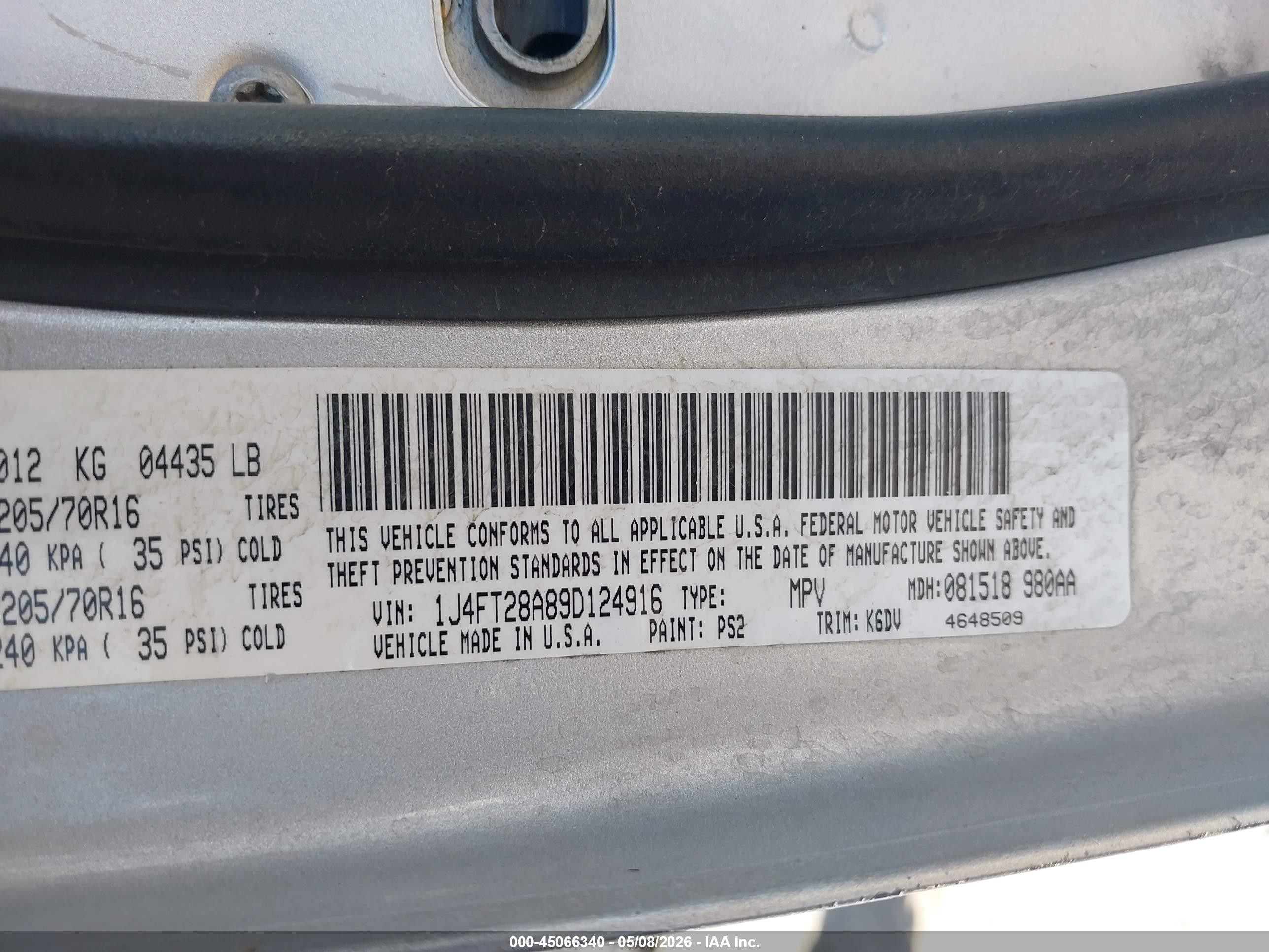 2009 Jeep Patriot Sport Silver vin: 1J4FT28A89D124916