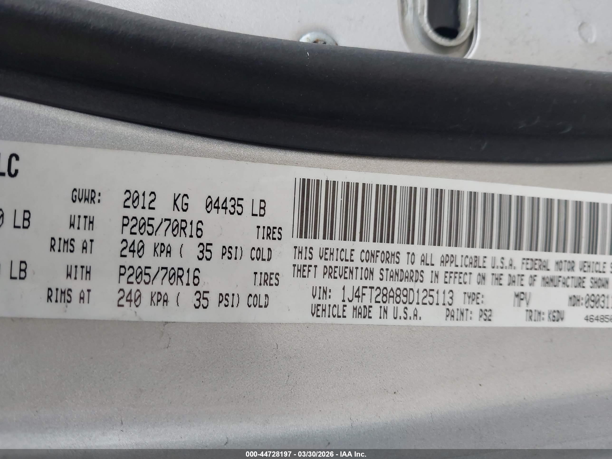 2009 Jeep Patriot Sport Gray vin: 1J4FT28A89D125113