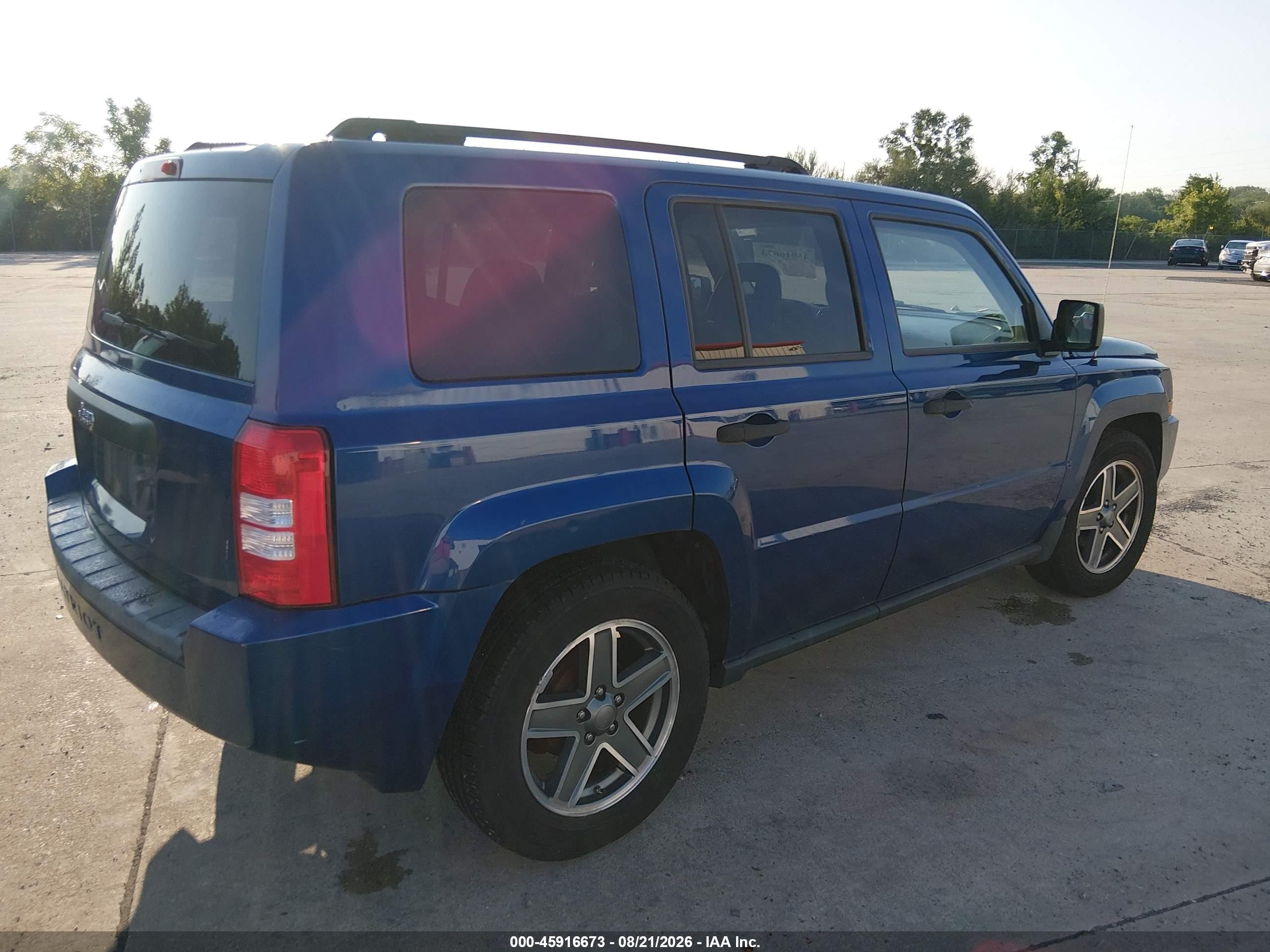 2009 Jeep Patriot Sport Blue vin: 1J4FT28B29D183453