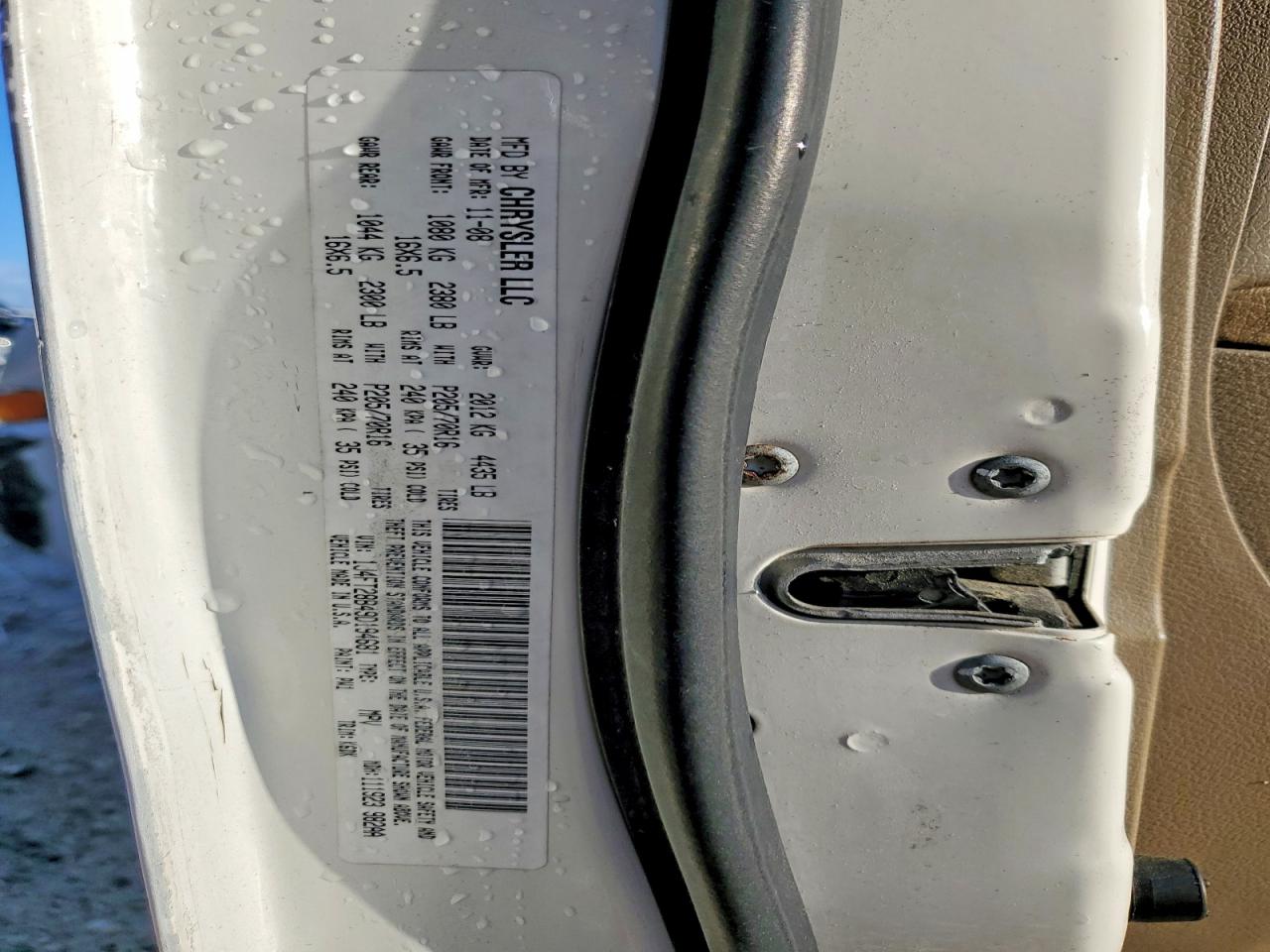 2009 Jeep Patriot Sport White vin: 1J4FT28B49D194681