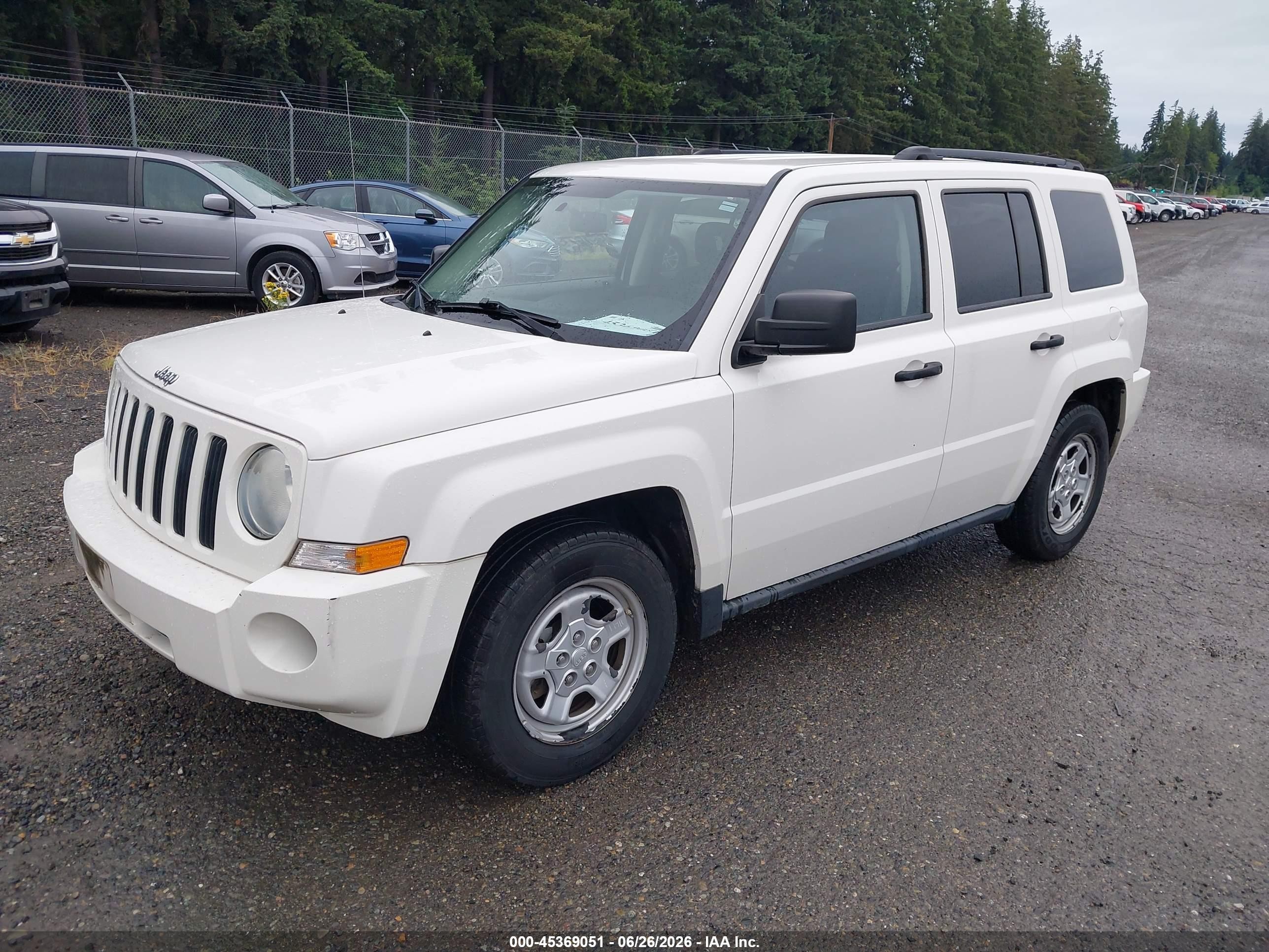 2009 Jeep Patriot Sport White vin: 1J4FT28B99D255989