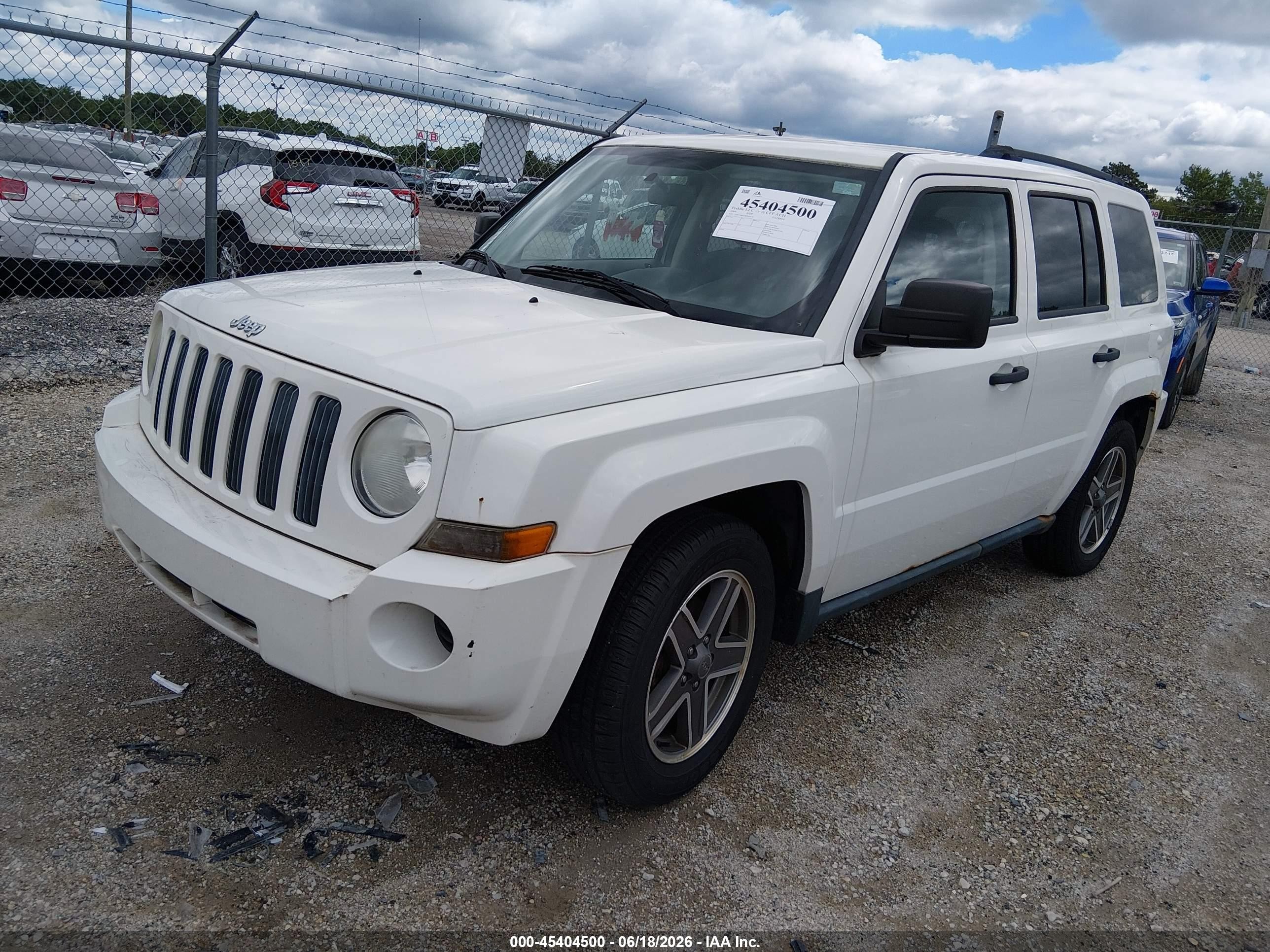 2009 Jeep Patriot Sport White vin: 1J4FT28BX9D219759