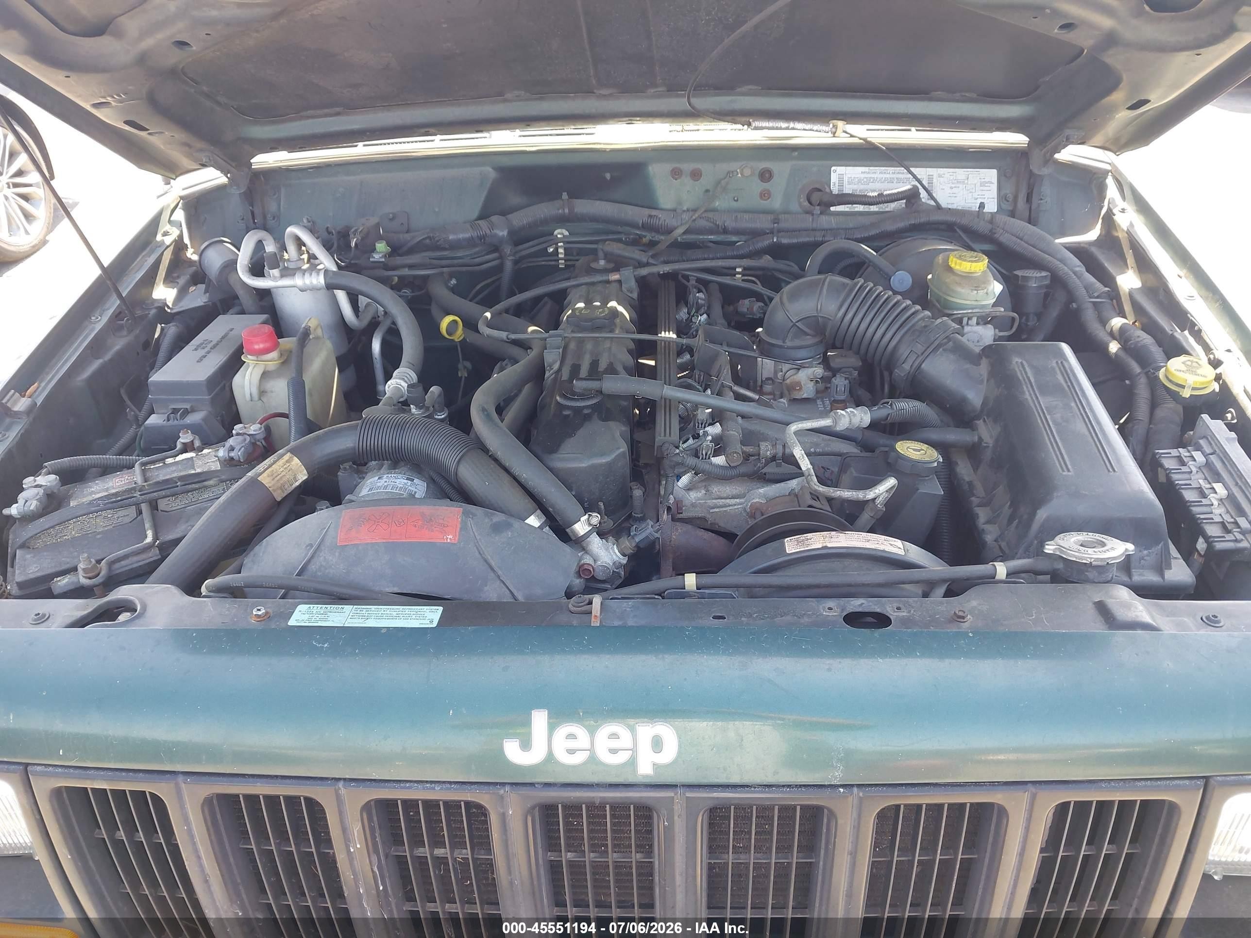 2001 Jeep Cherokee Se Зеленый vin: 1J4FT28S11L507664
