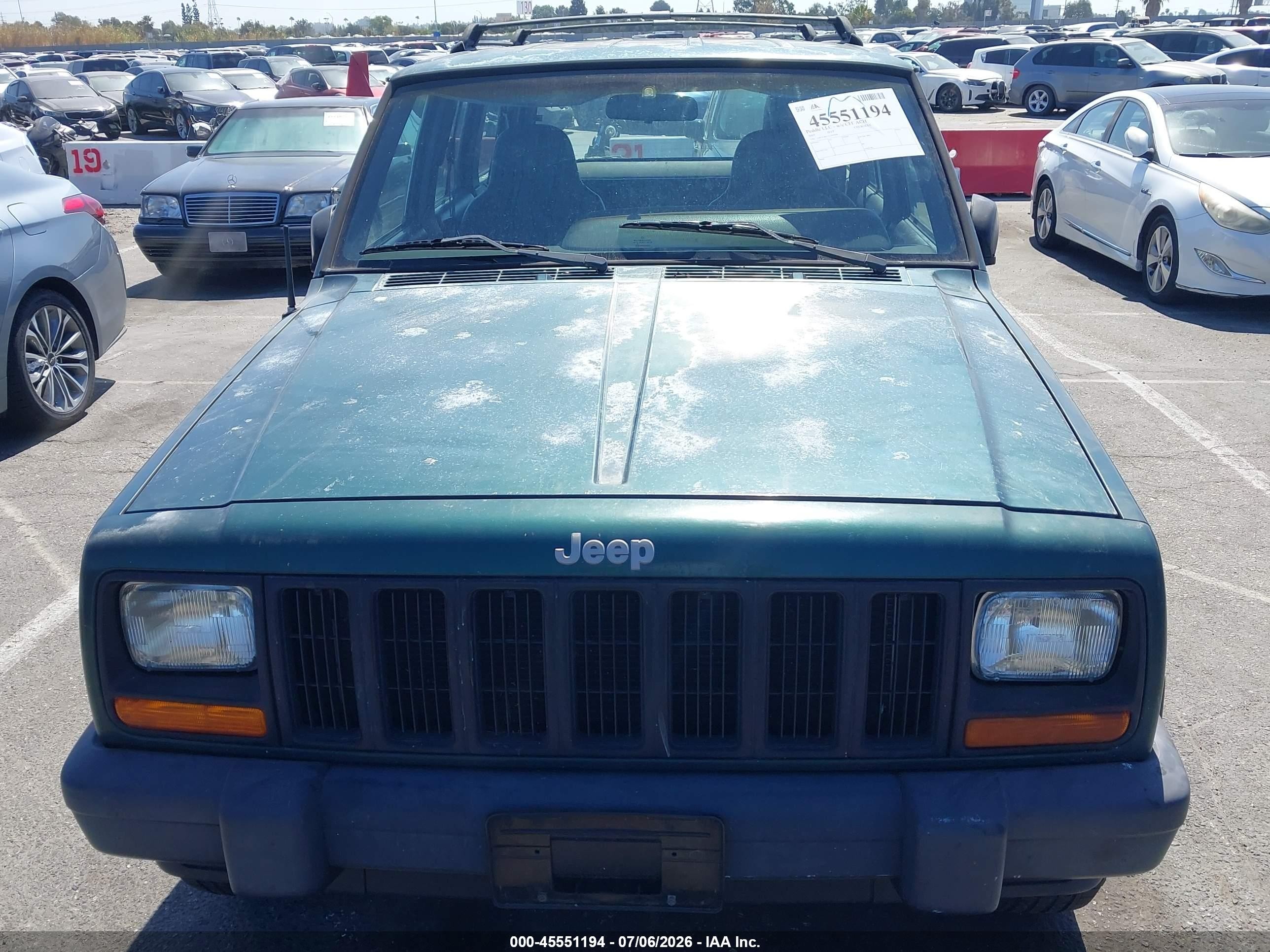 2001 Jeep Cherokee Se Зеленый vin: 1J4FT28S11L507664