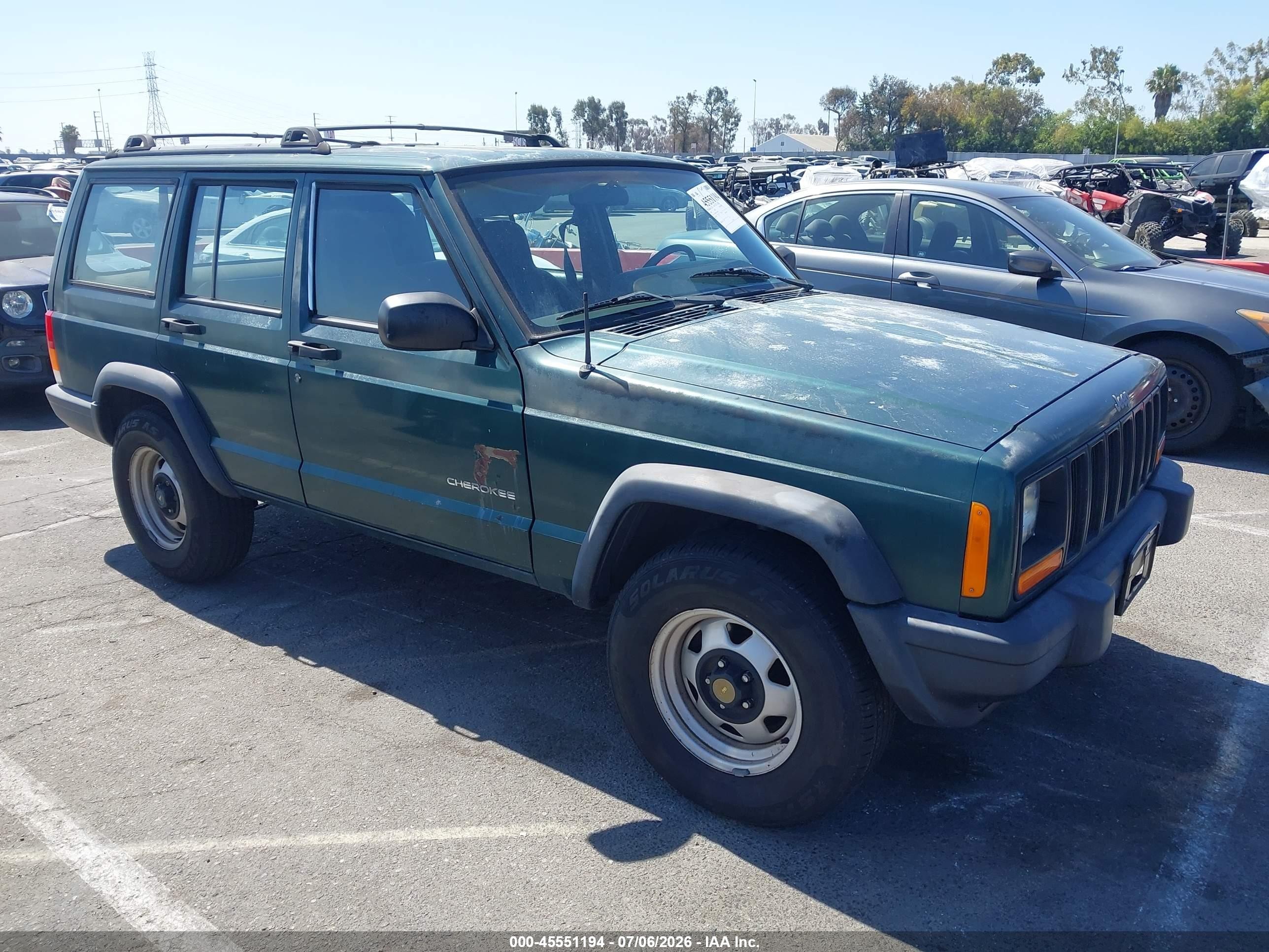 2001 Jeep Cherokee Se Зеленый vin: 1J4FT28S11L507664