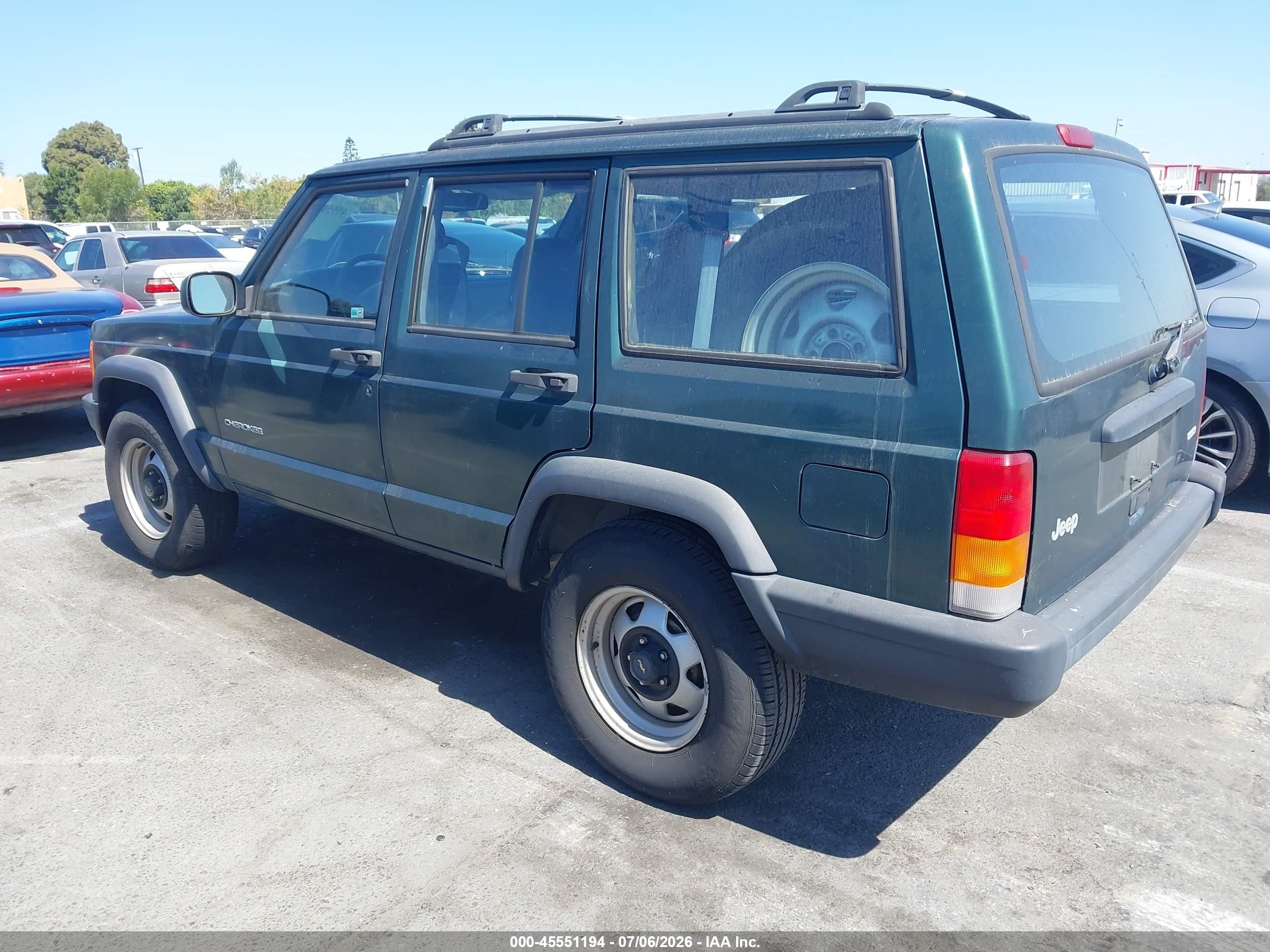 2001 Jeep Cherokee Se Зеленый vin: 1J4FT28S11L507664