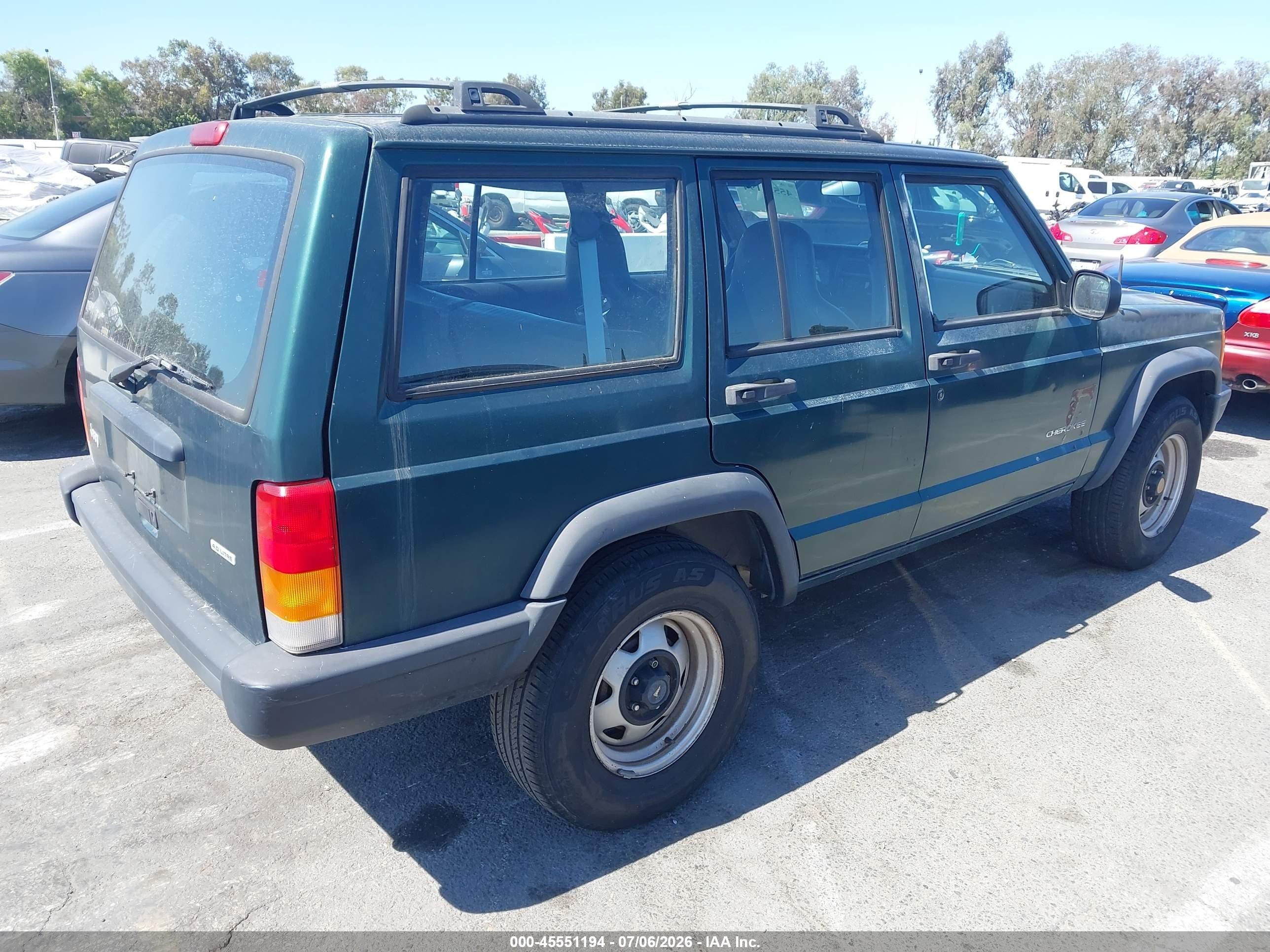 2001 Jeep Cherokee Se Зеленый vin: 1J4FT28S11L507664