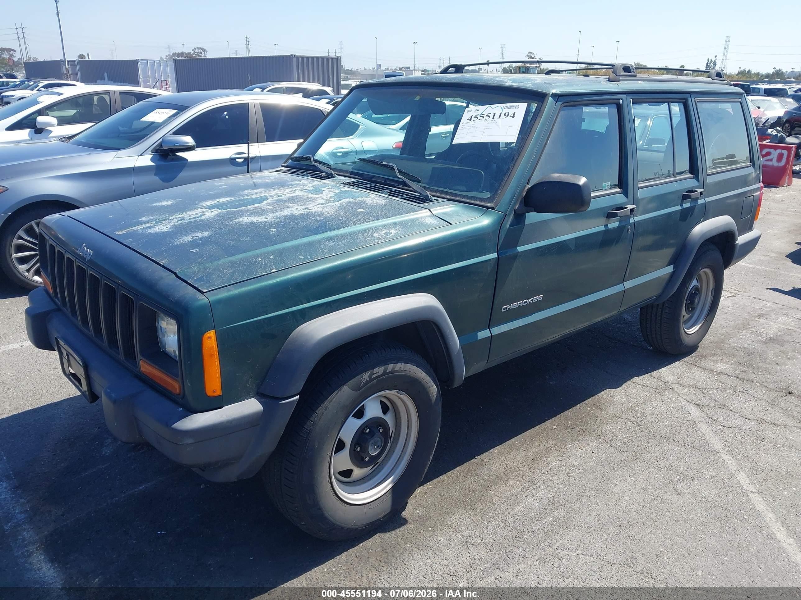 2001 Jeep Cherokee Se Зеленый vin: 1J4FT28S11L507664