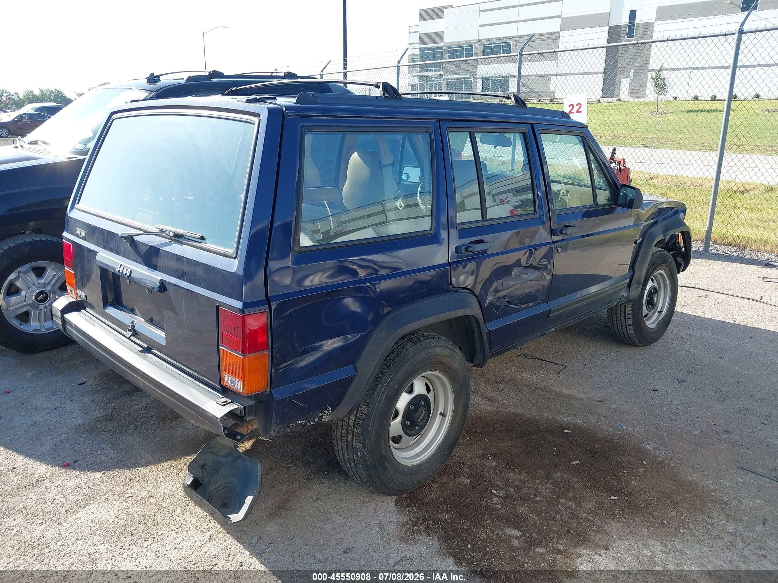 1996 Jeep Cherokee Se Dark Blue vin: 1J4FT28S4TL246324