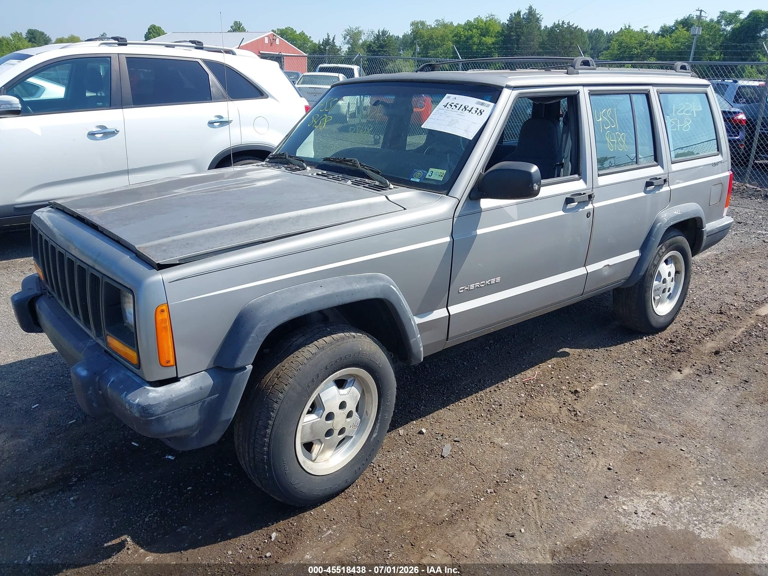 2000 Jeep Cherokee Se Silver vin: 1J4FT28S6YL216278