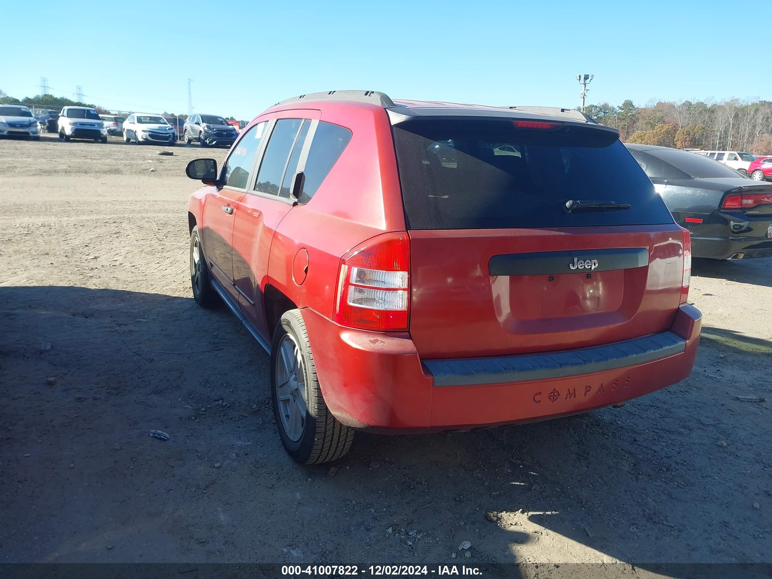 2009 Jeep Compass Sport Red vin: 1J4FT47A39D225911