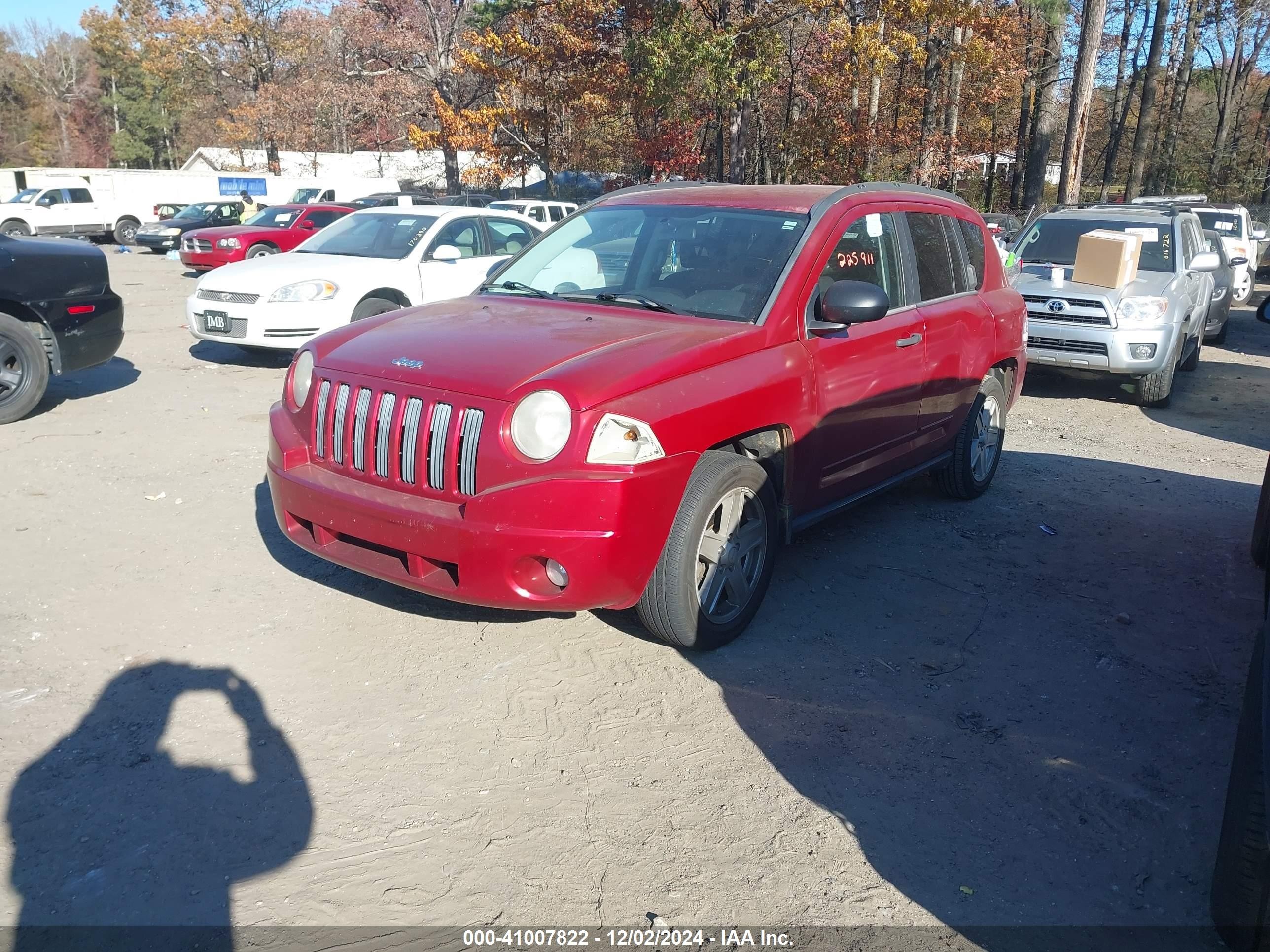 2009 Jeep Compass Sport Red vin: 1J4FT47A39D225911