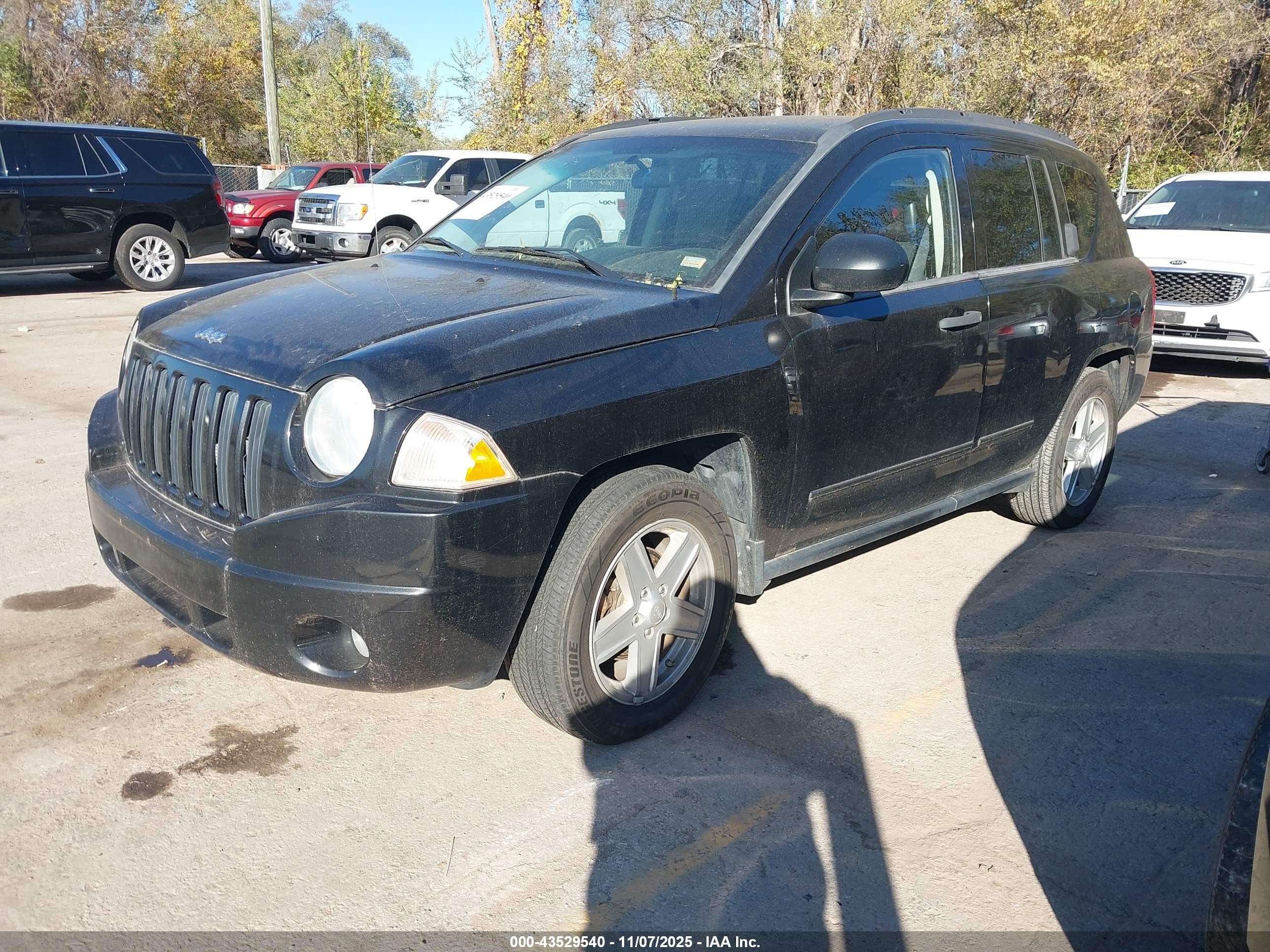 2009 Jeep Compass Sport Black vin: 1J4FT47B19D214527